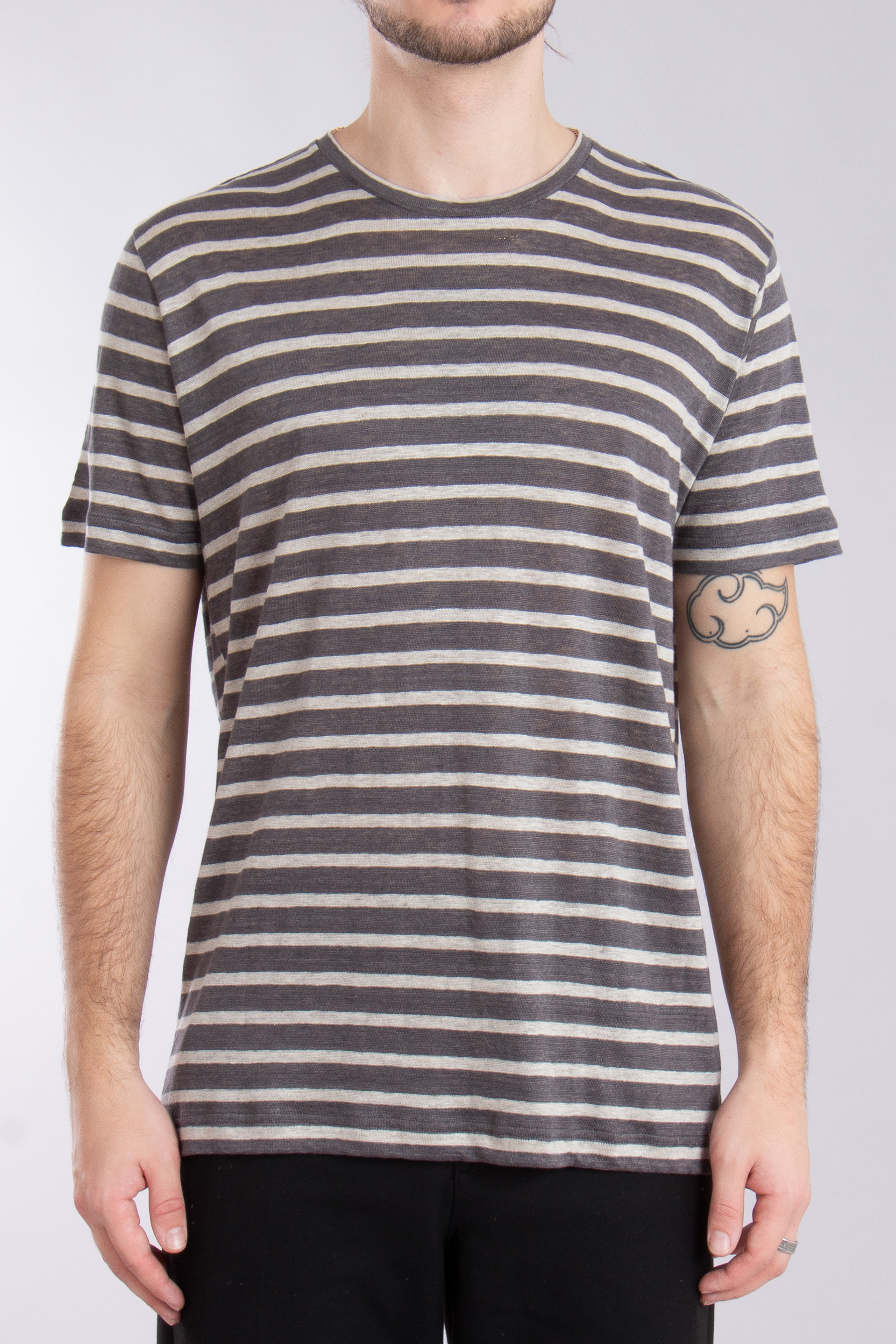 STEFAN BRANDT Striped Linen Jersey T-Shirt Enno