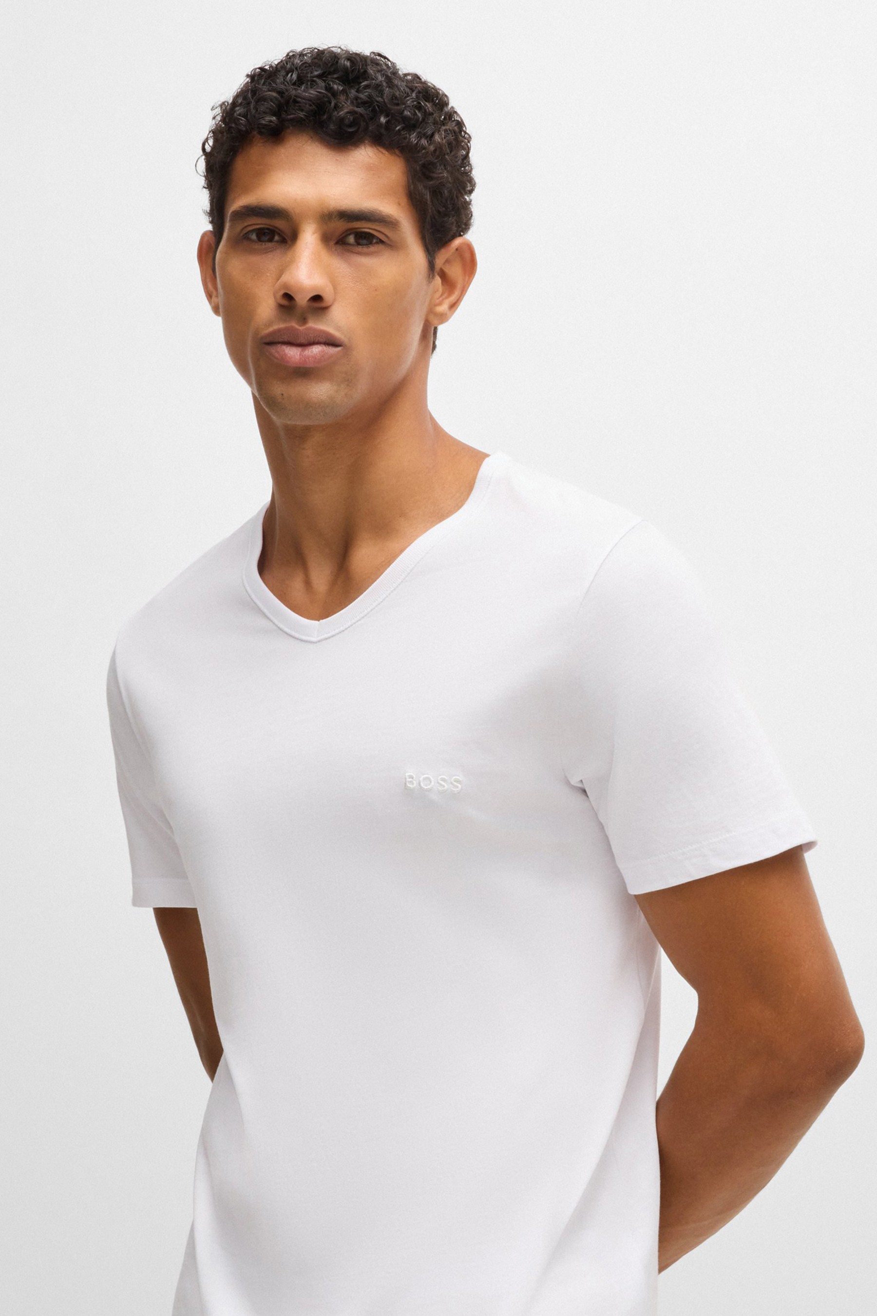 BOSS 3-Pack Regular Fit Cotton Jersey V-Neck T-Shirts Classic