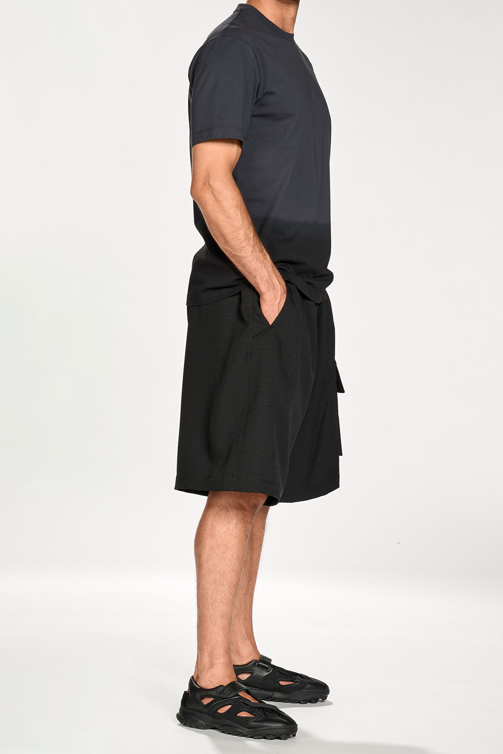 Y-3 Regular Fit Dip Effect Cotton Jersey T-Shirt