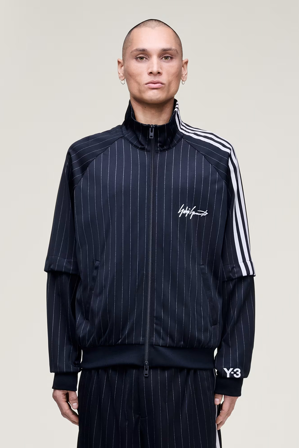 Y-3 Loose Fit Pinstripe Basketball Track Top