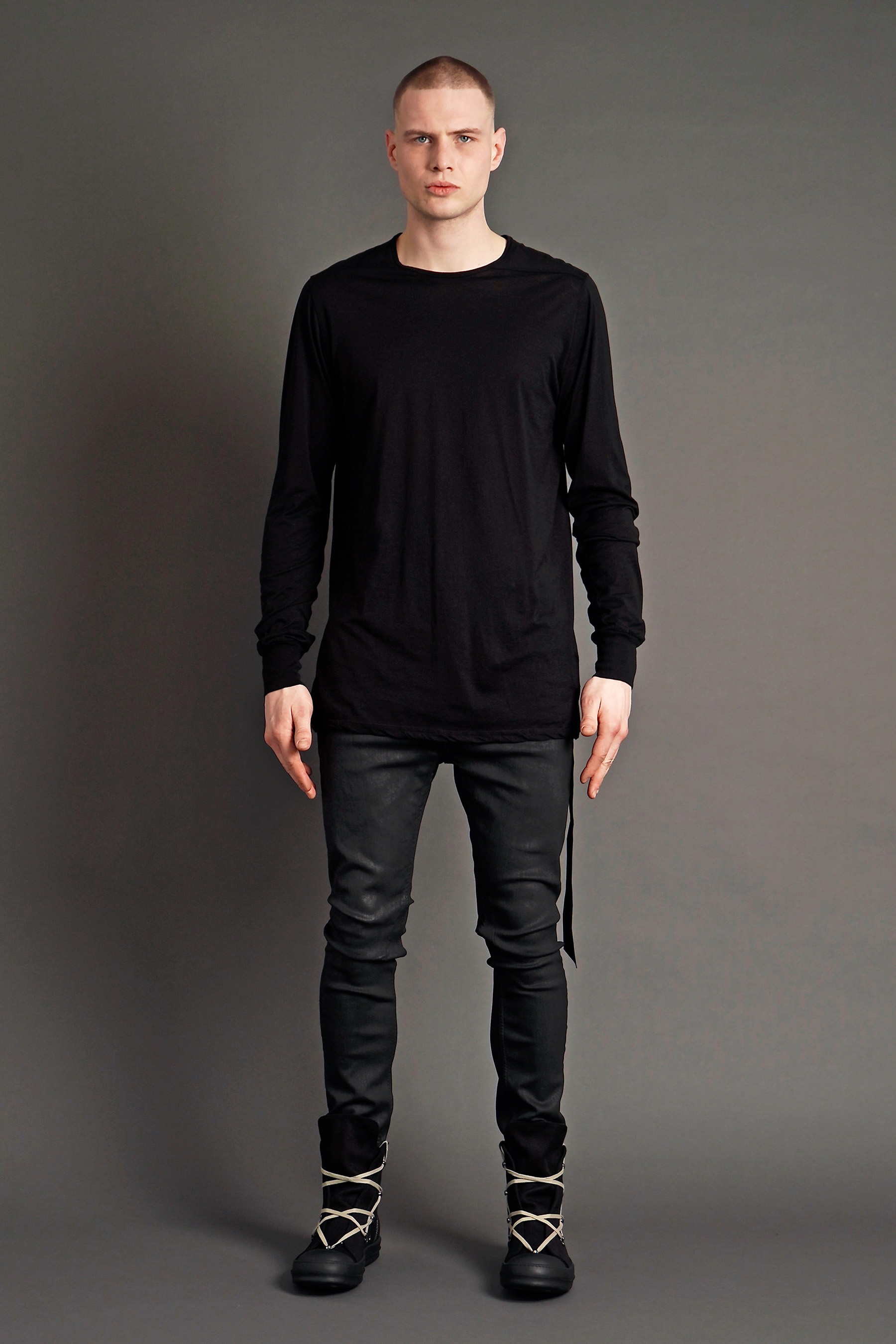 RICK OWENS DRKSHDW Light Cotton Jersey Level Long Sleeve T-Shirt