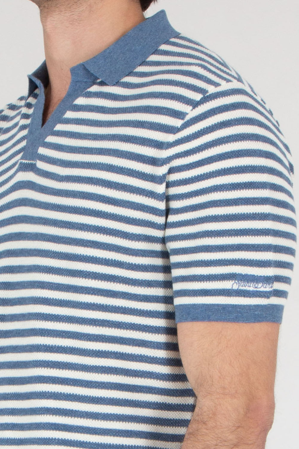 MC 2 SAINT BARTH Regular Fit Striped Polo In High-Twist Cotton Sloan