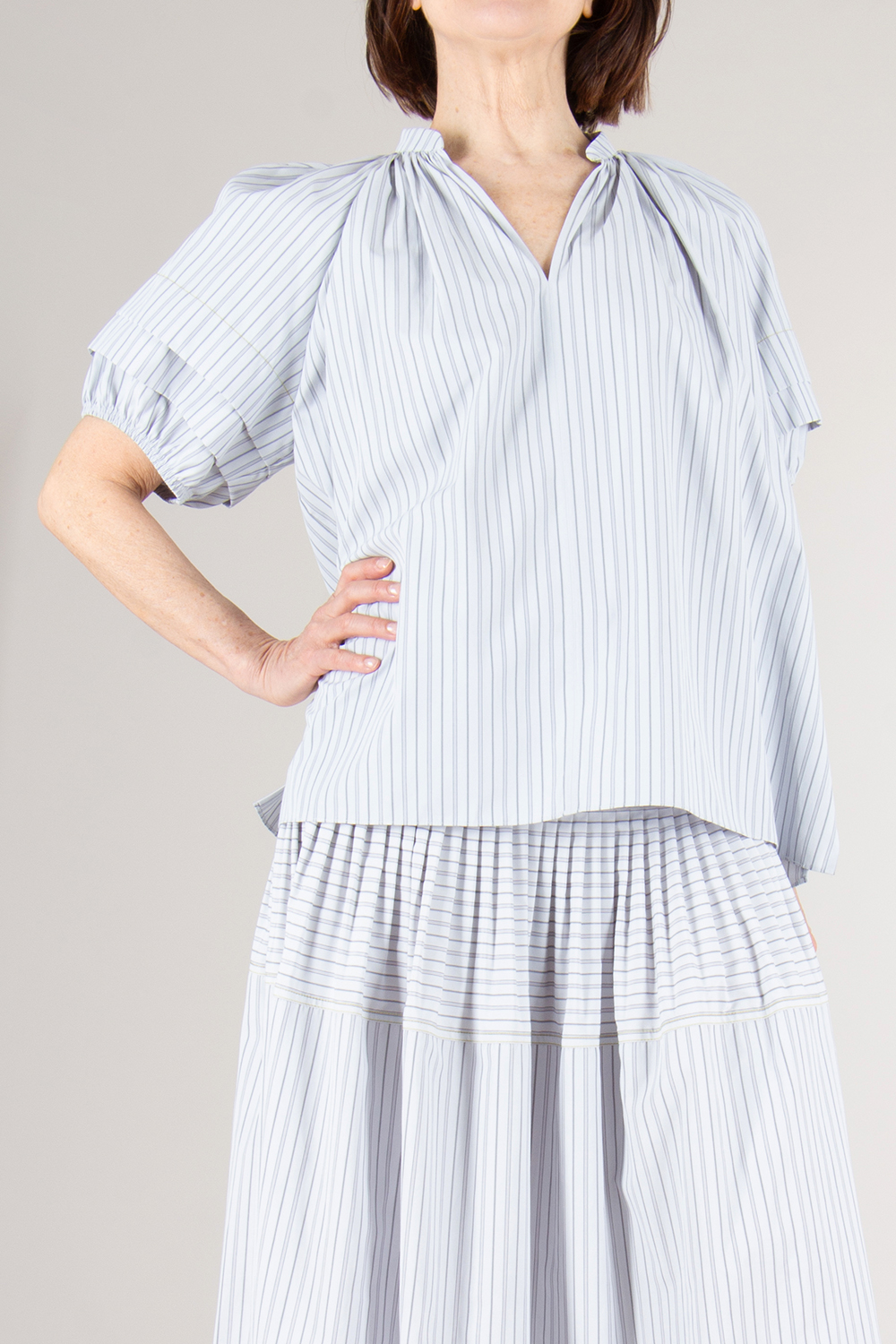 PAUL SMITH Layered Sleeve Striped Top
