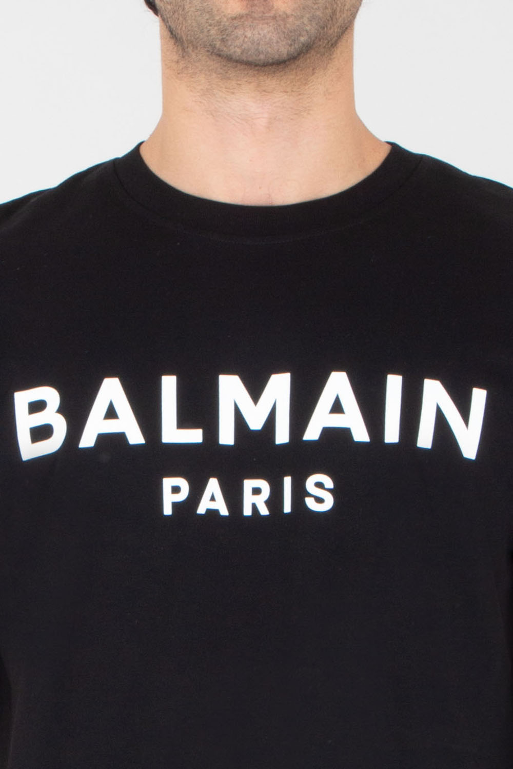 BALMAIN Regular Fit Logo Print Organic Cotton Jersey T-Shirt