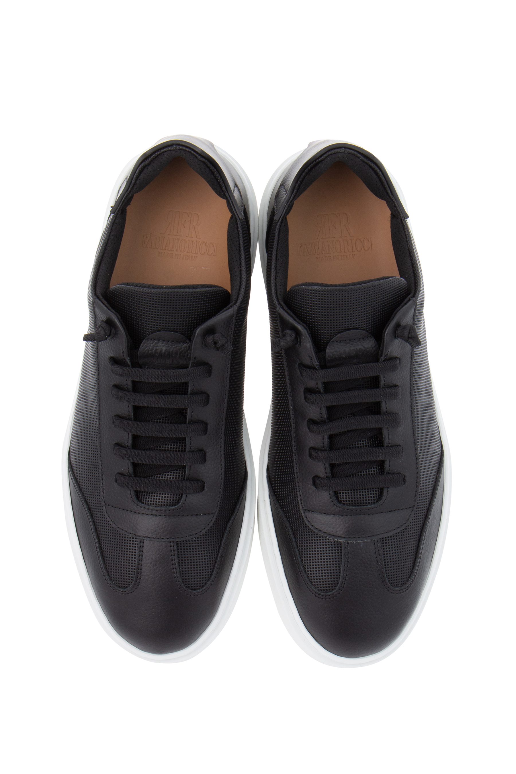 FABIANO RICCI Punched Leather Sneakers FABIANO RICCI Punched Leather Sneakers