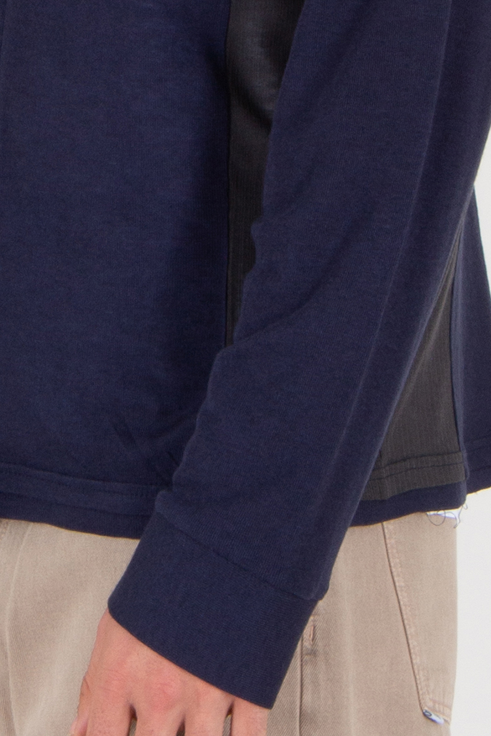 XLIM Regular Fit Panelled Cardigan With Raw Edge Detail