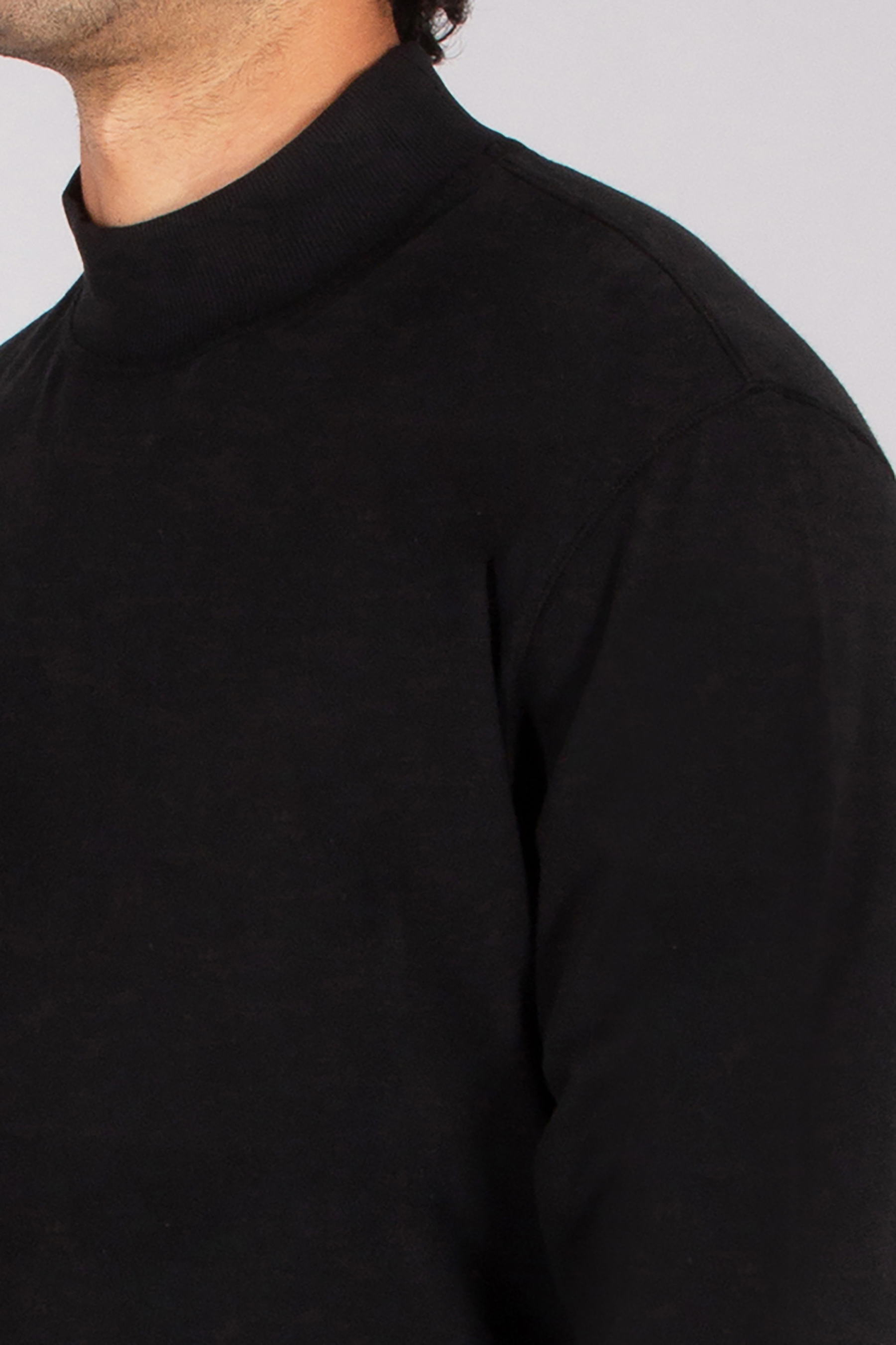 STONE ISLAND Oversized Fit Embroidered Combed Organic Cotton Jersey Mock-Neck Long-Sleeve T-Shirt Langarm, Ärmel, Vlies, Mann, Person