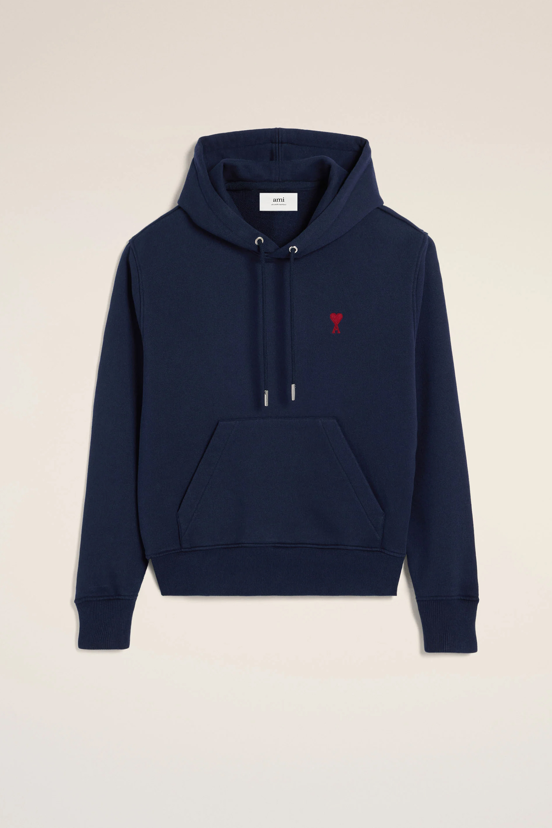 AMI PARIS Classic Fit Ami De Coeur Organic Cotton Fleece Hoodie Strickwaren, Pullover, Sweatshirt, Kapuzenpulli, Fleece