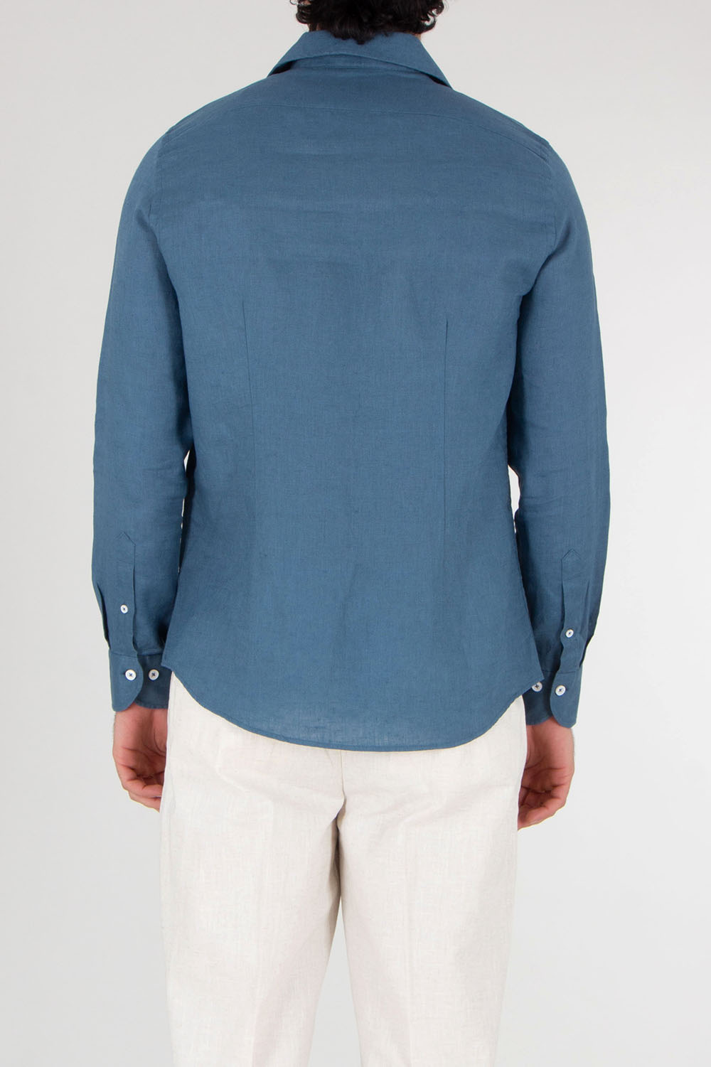 AURÉLIEN Slim Fit Linen Shirt Seaside