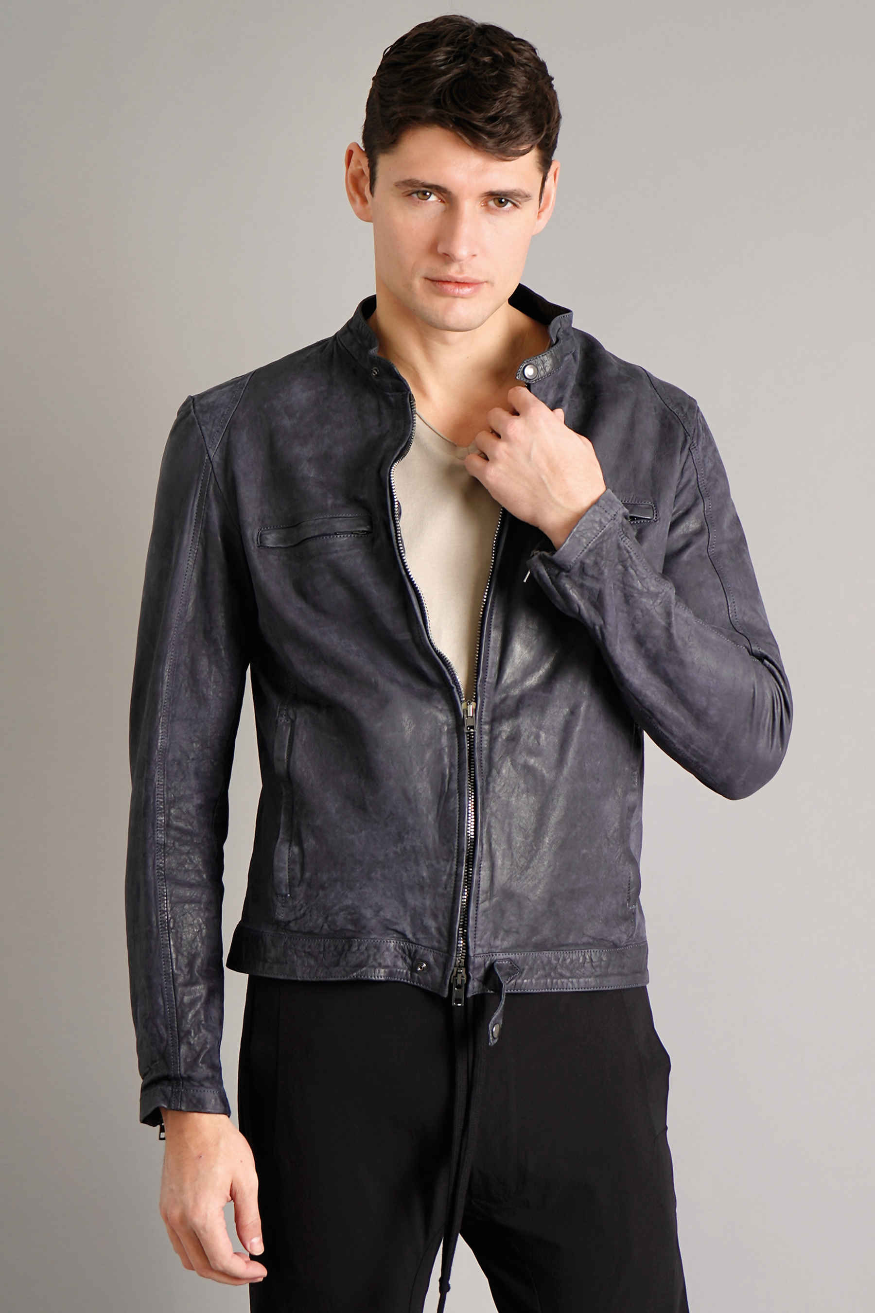 SALVATORE SANTORO Leather Jacket SALVATORE SANTORO Leather Jacket