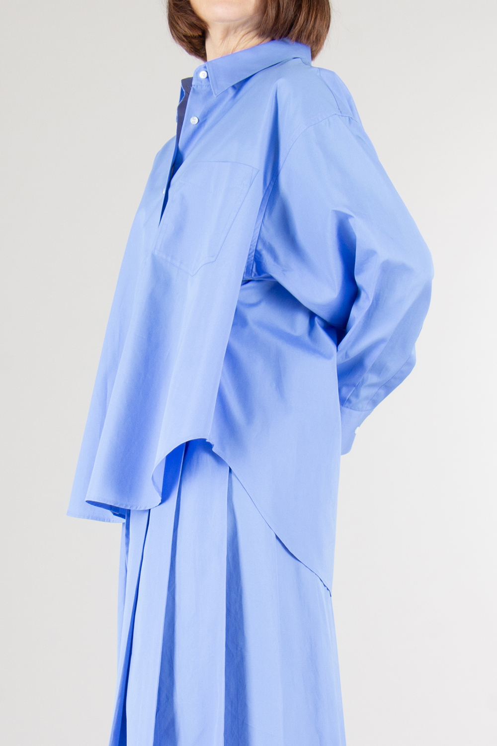ASPESI Oversized Cotton Poplin Blouse 