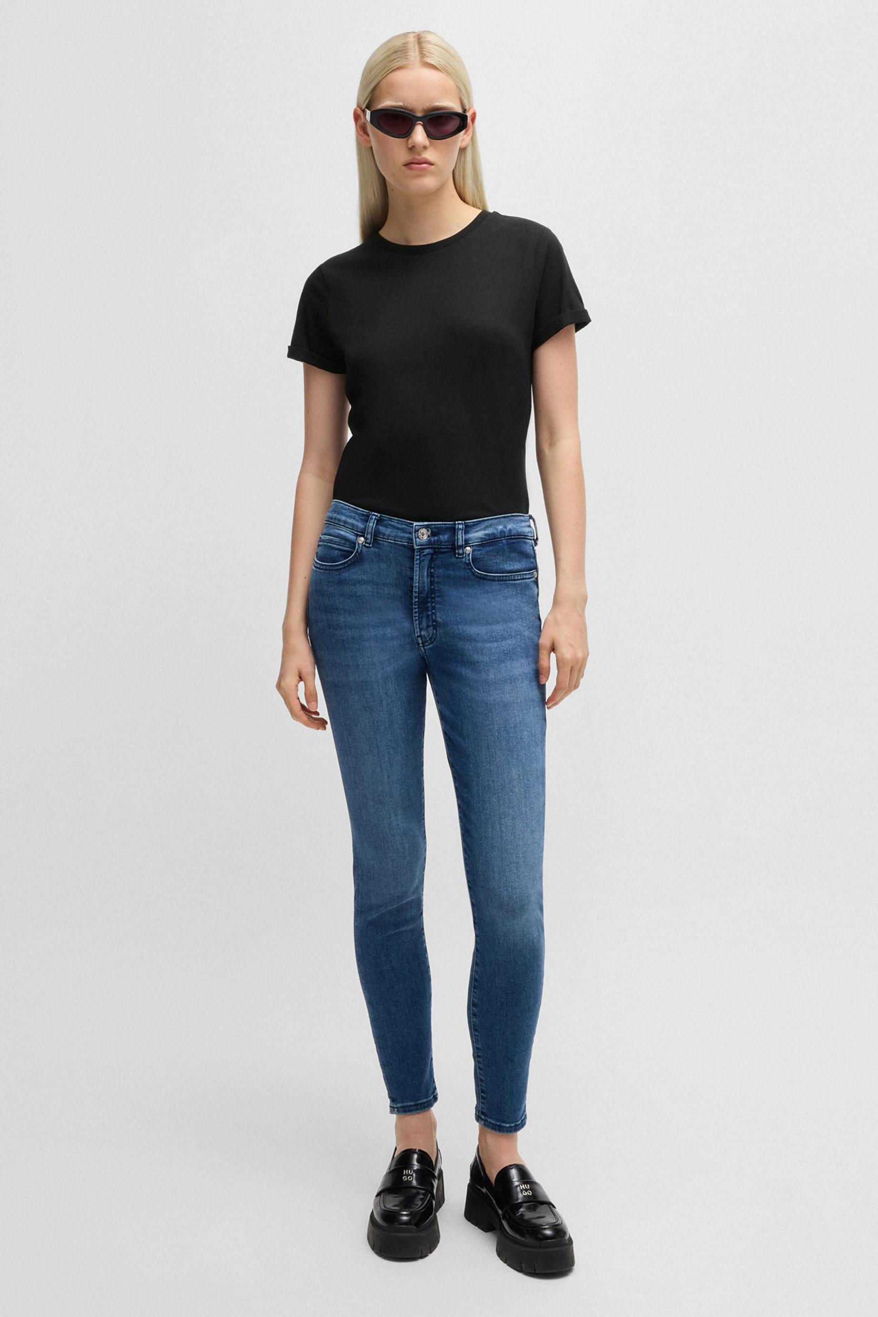 HUGO Slim Fit Cotton Jersey T-Shirt The Plain Tee HUGO Slim Fit Cotton Jersey T-Shirt The Plain Tee