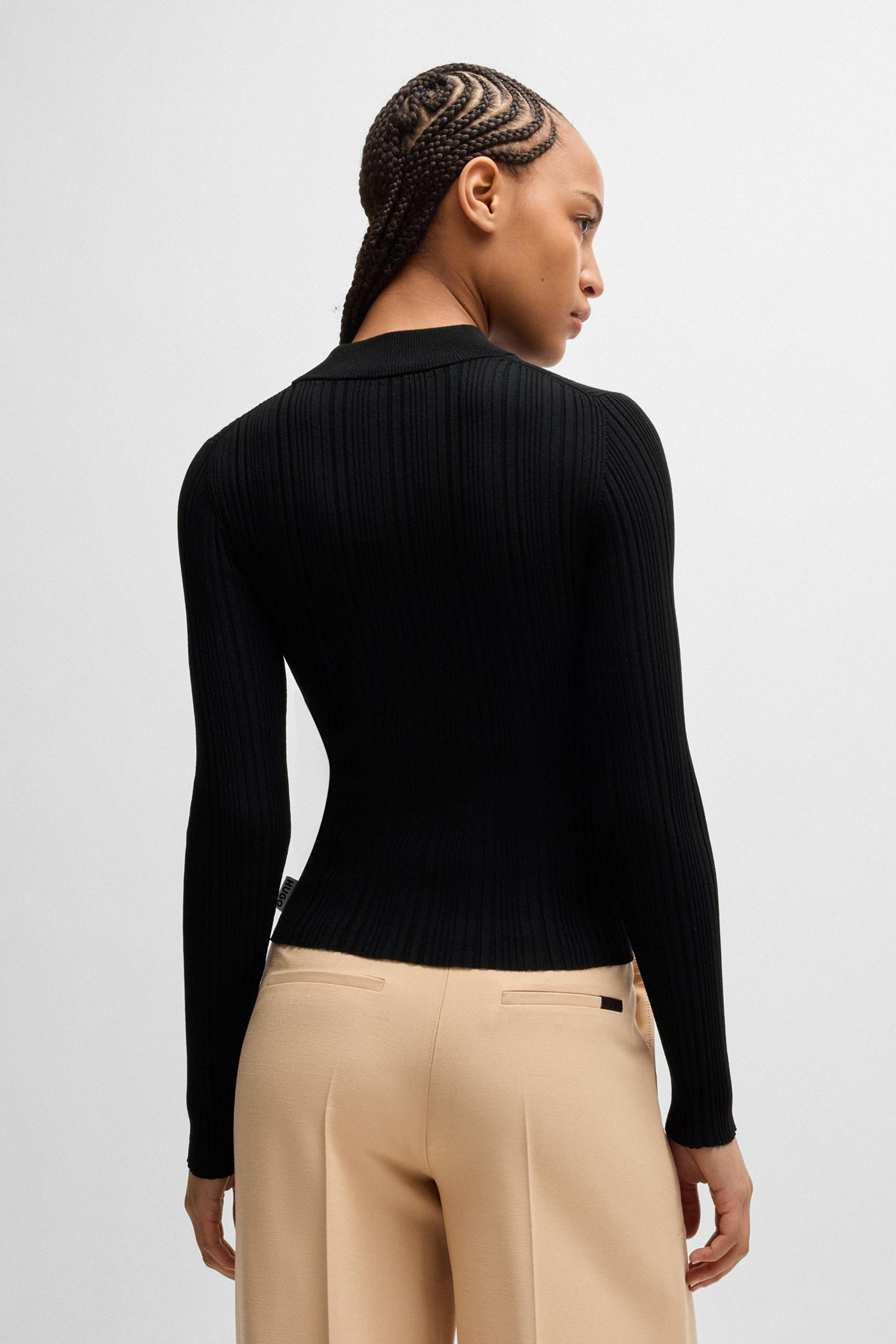 HUGO Slim Fit Ribbed Sweater Sarphammy HUGO Slim Fit Ribbed Sweater Sarphammy