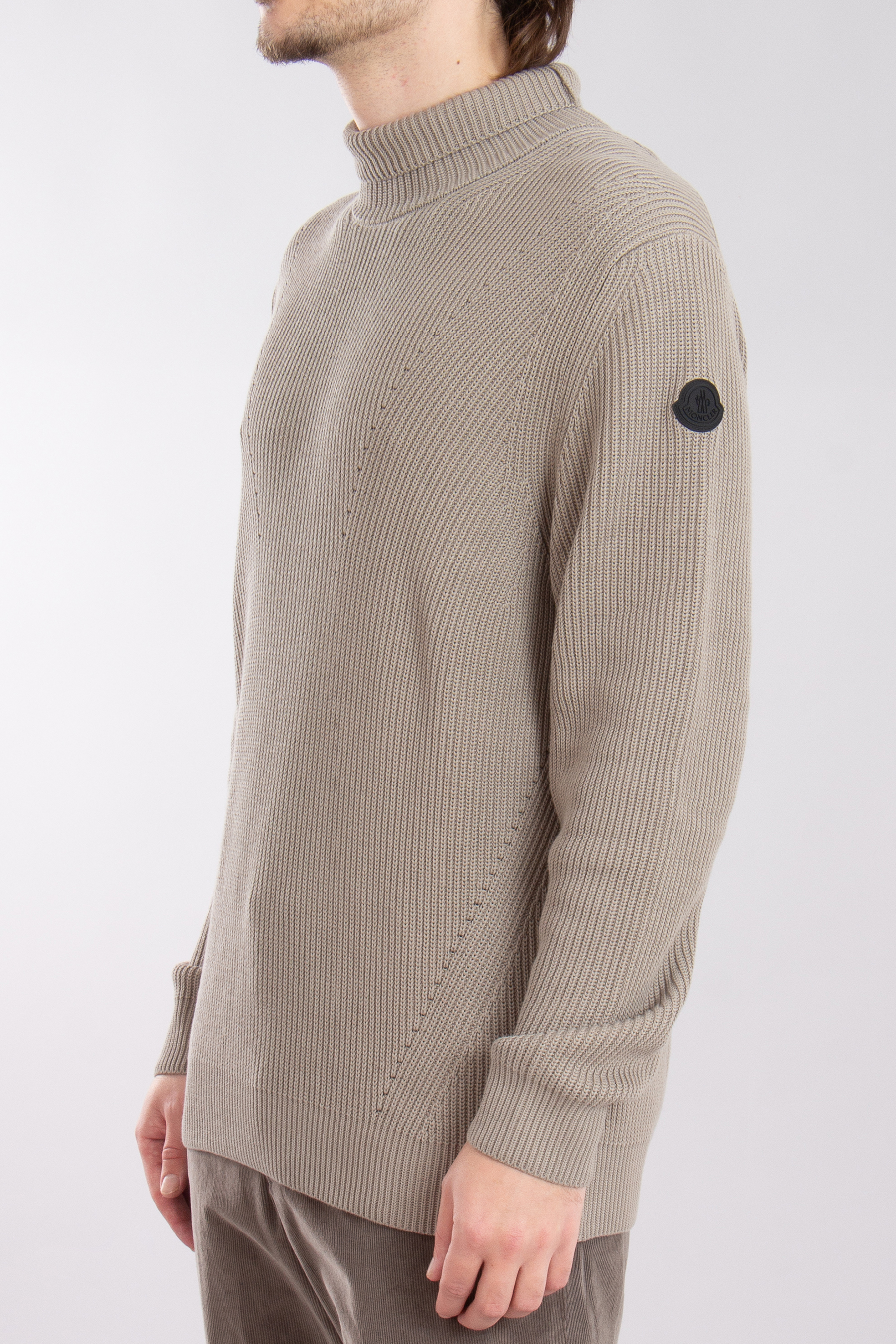 MONCLER Textured Cotton Turtleneck Sweater MONCLER Textured Cotton Turtleneck Sweater