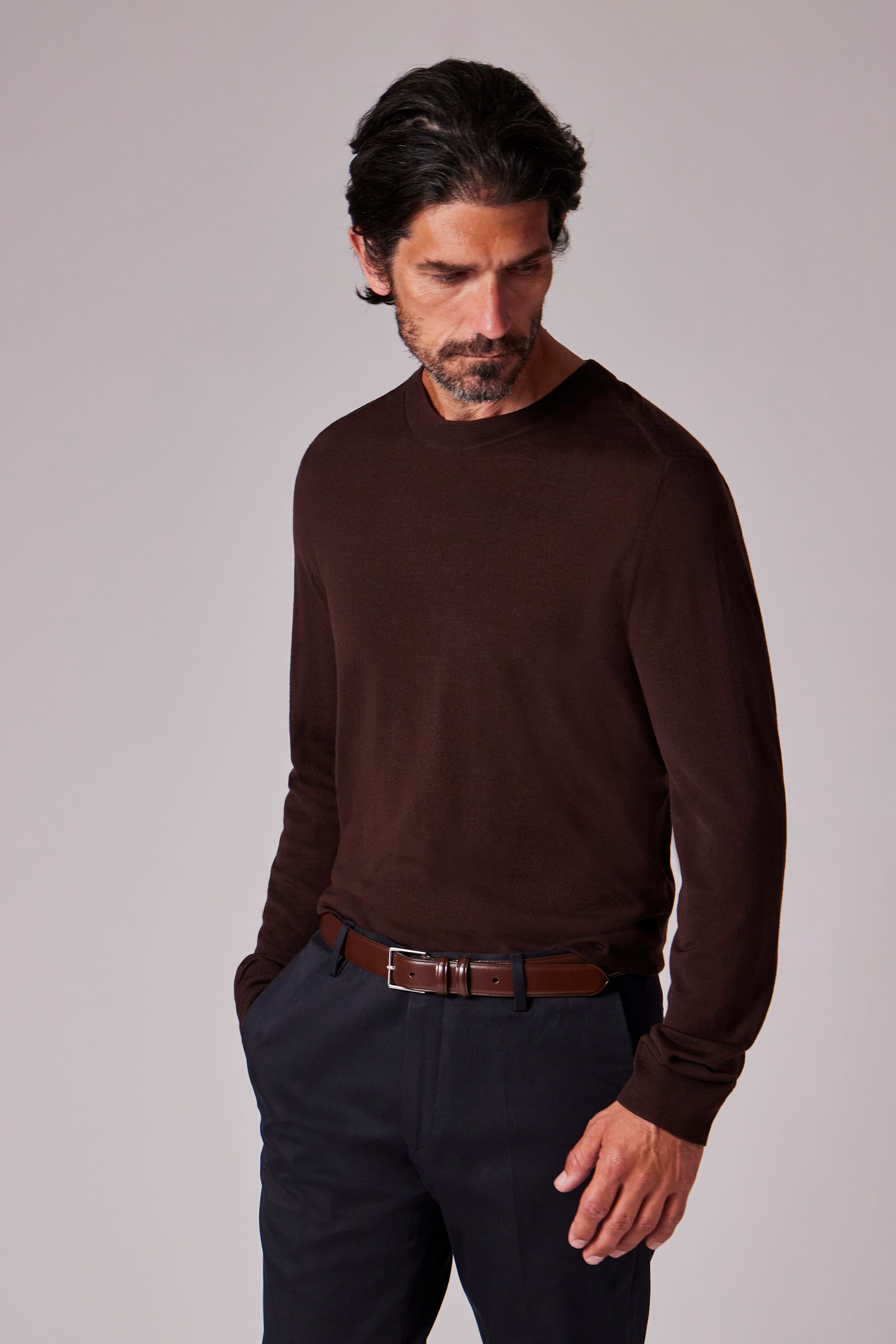 Langarm, Ärmel, Hosen, Gürtel, Pullover