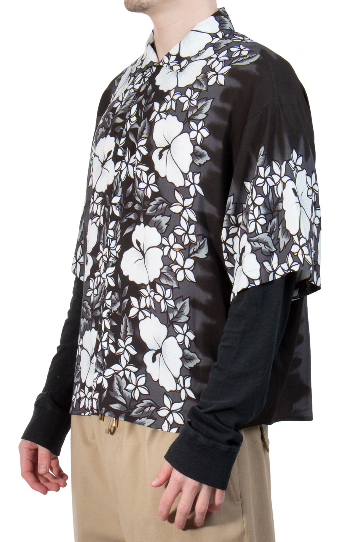 DSQUARED2 Layered Printed Bowling Drop Shirt