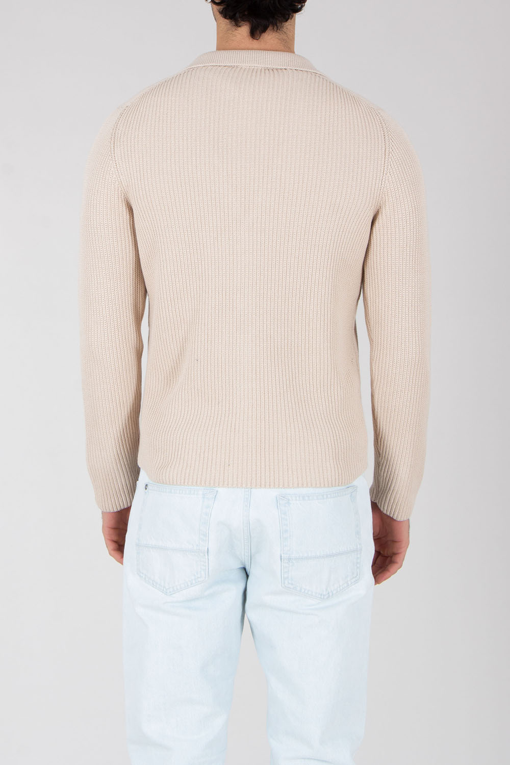 DRESSLER Regular Fit Ribbed Cotton Cardigan