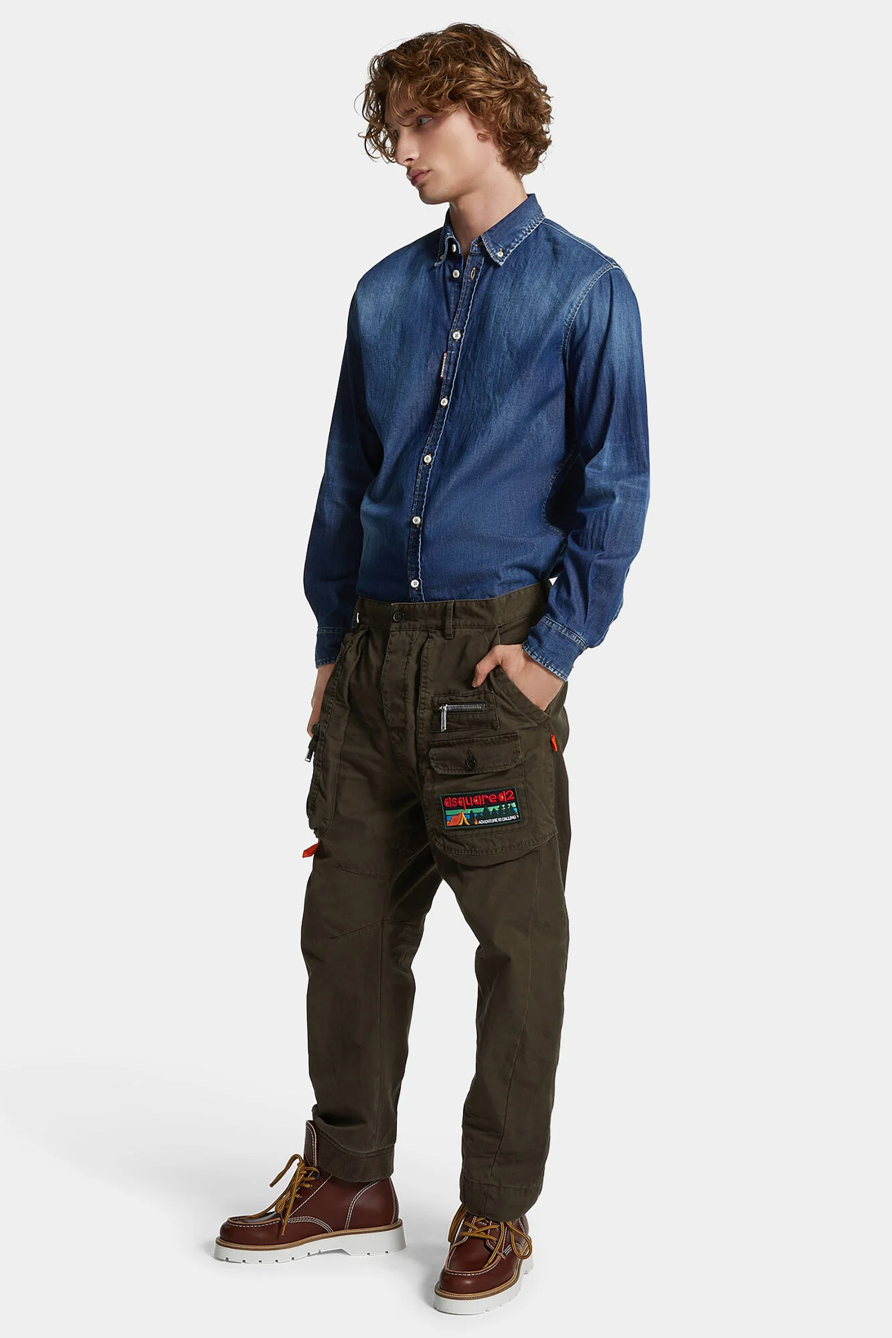 DSQUARED2 Cotton Stretch Denim Relax Dan Shirt
