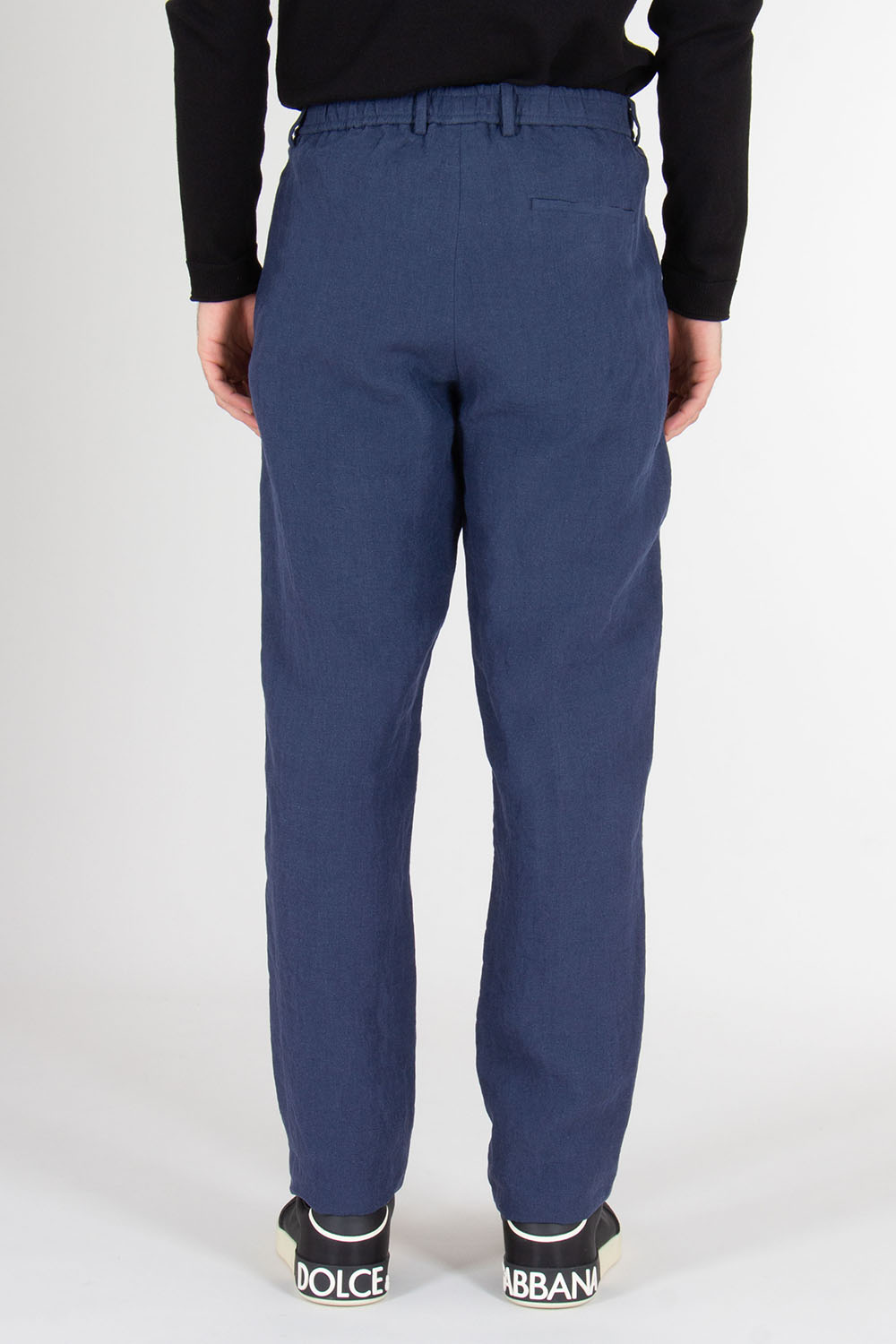 EMPORIO ARMANI Relaxed Fit Washed Linen Pants