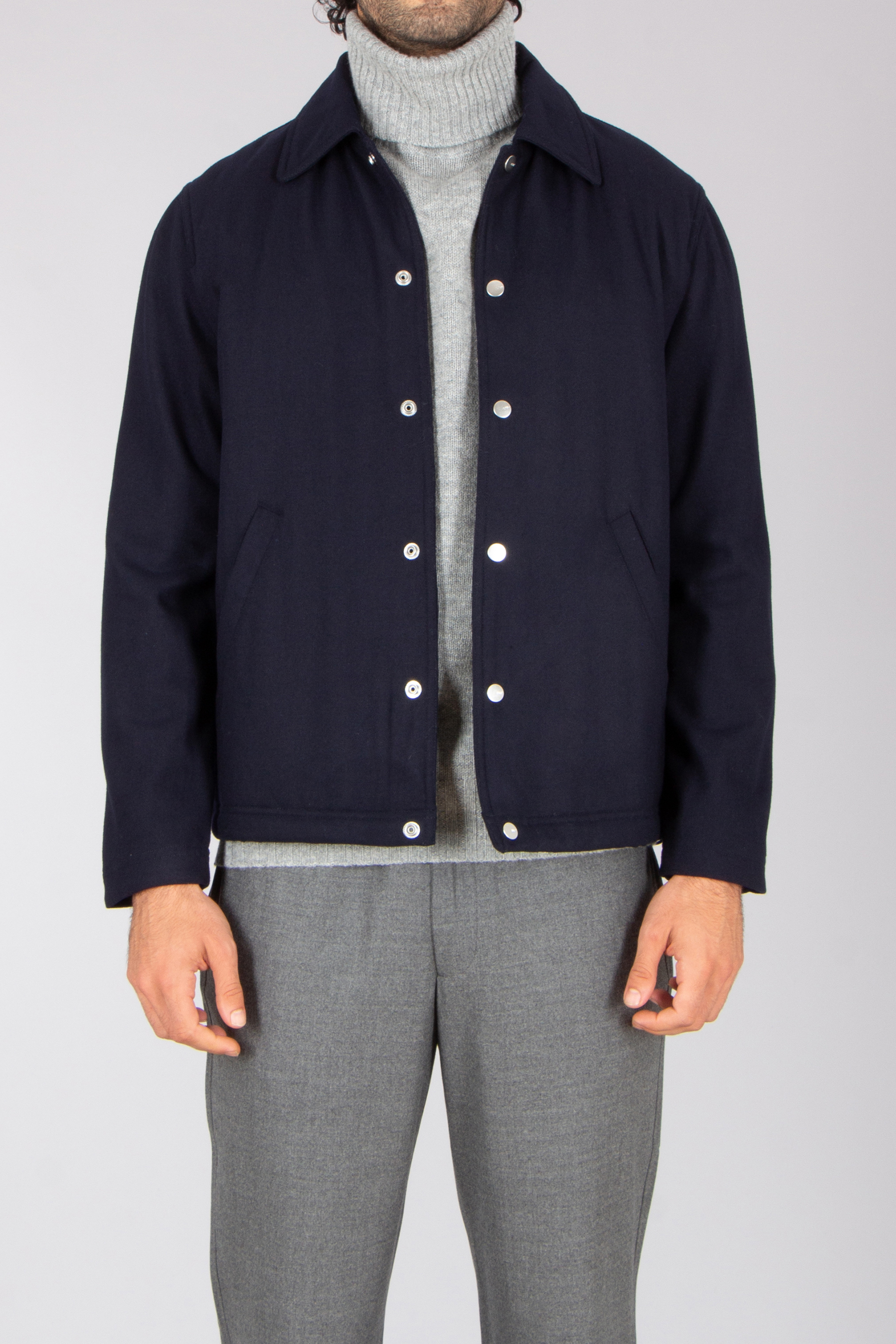 AUTRY Regular Fit Embroidered Tech Chino Wool Blend Jacket Mantel, Jacke, Hemd, Blazer, Hosen