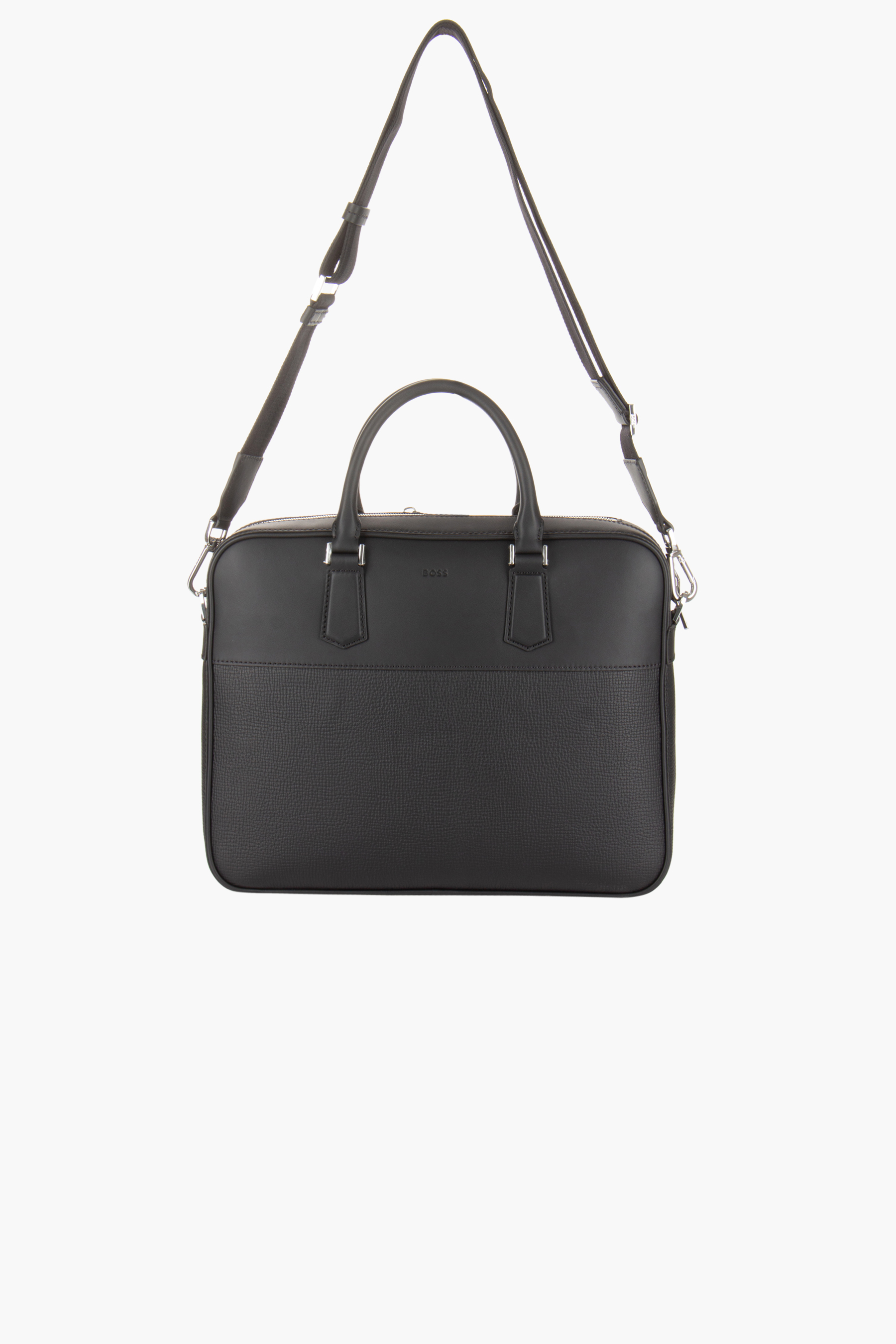 BOSS Smooth & Grained Leather Document Case New Crosstown Tasche, Zubehör, Handtasche, Geldbörse, Tragetasche