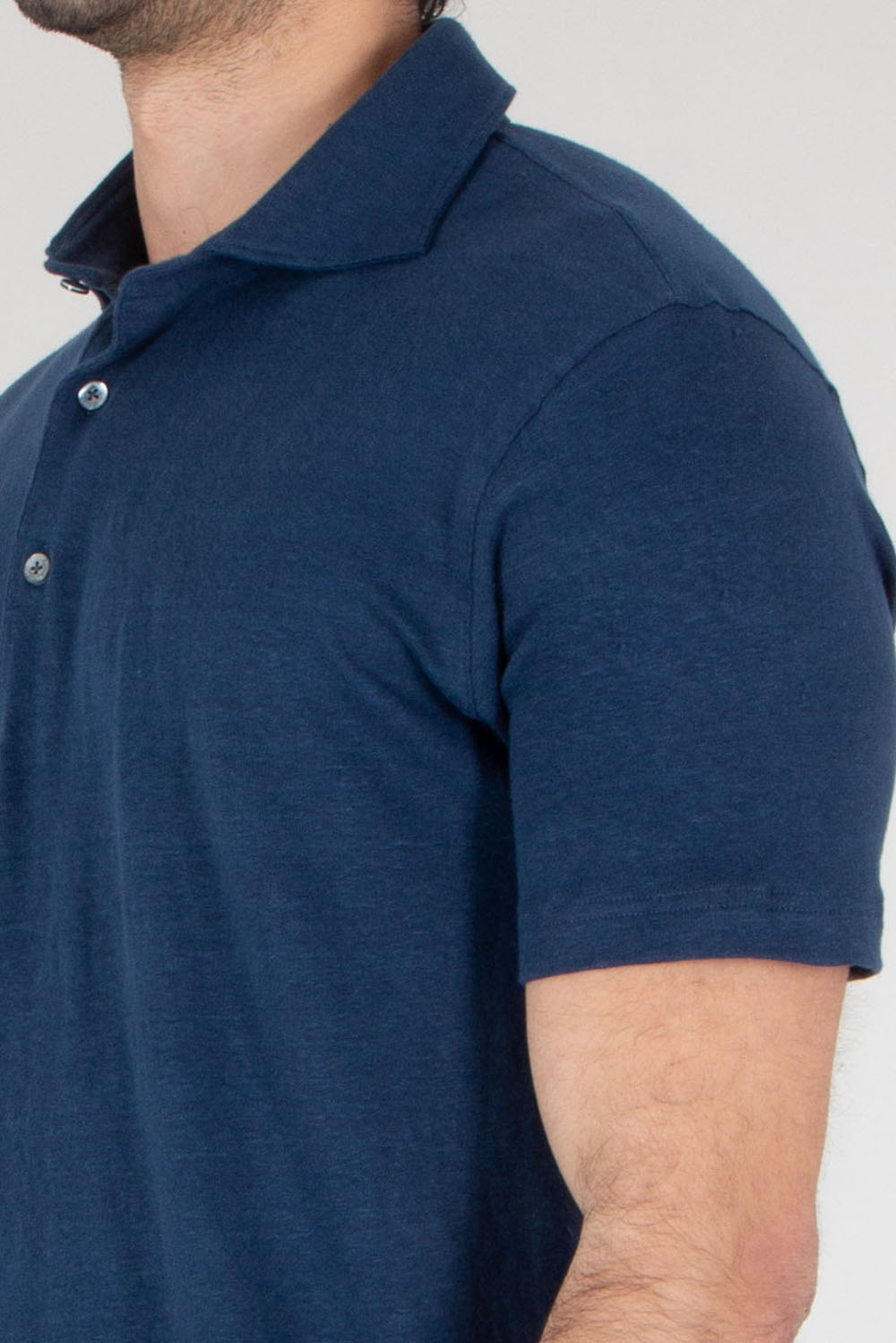 STEFAN BRANDT Regular Fit Linen Stretch Jersey Polo Shirt Laurin