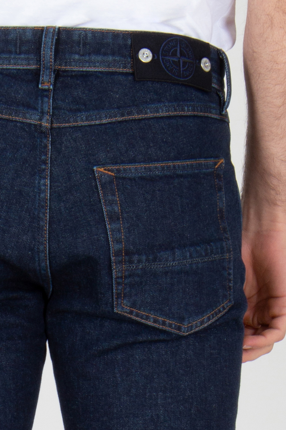 STONE ISLAND Slim Fit Rinsed Organic Cotton Stretch Denim Jeans