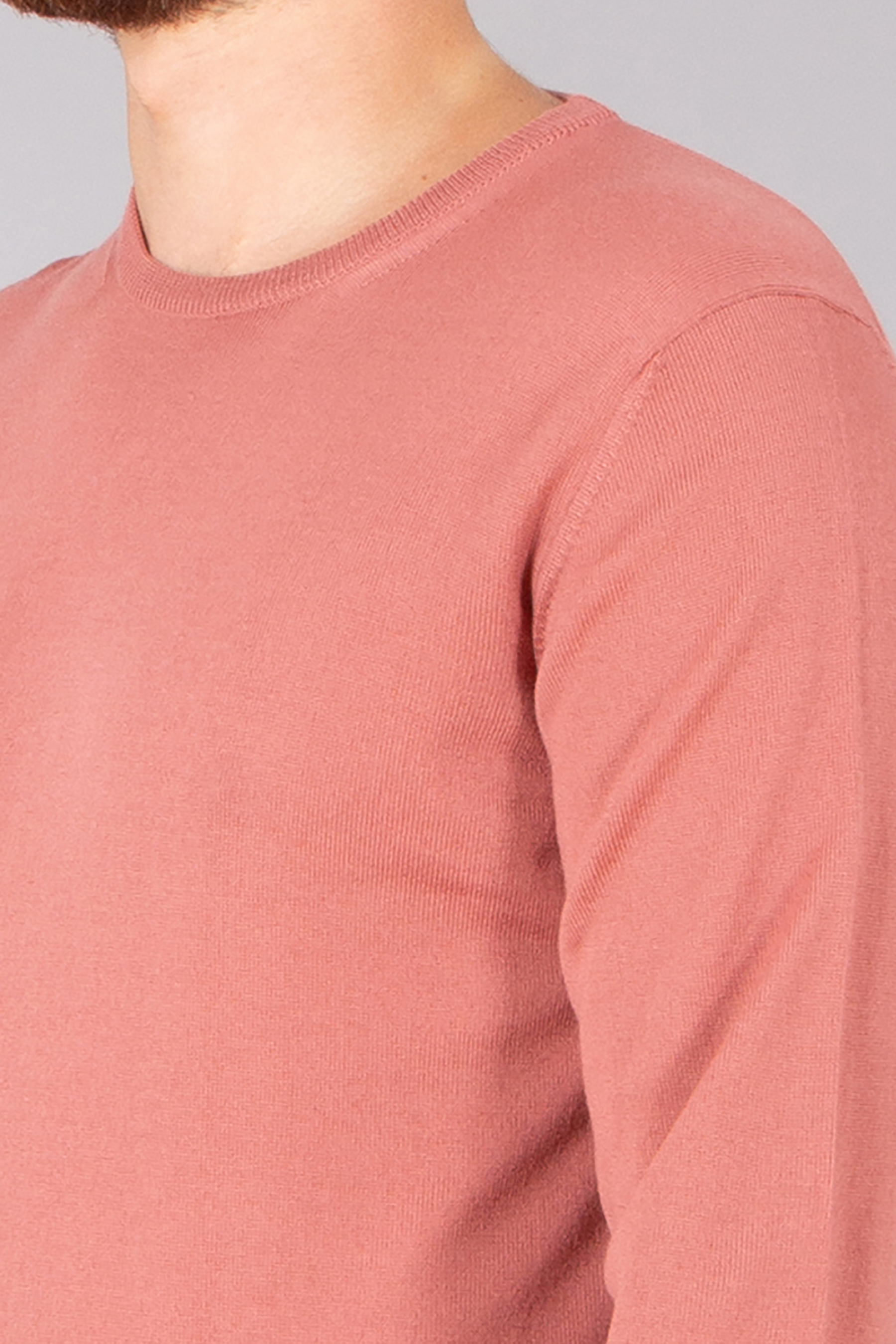 ROBERTO COLLINA Regular Fit Extra-Fine Wool Crew Neck Sweater Langarm, Ärmel, Erwachsener, Mann, Person