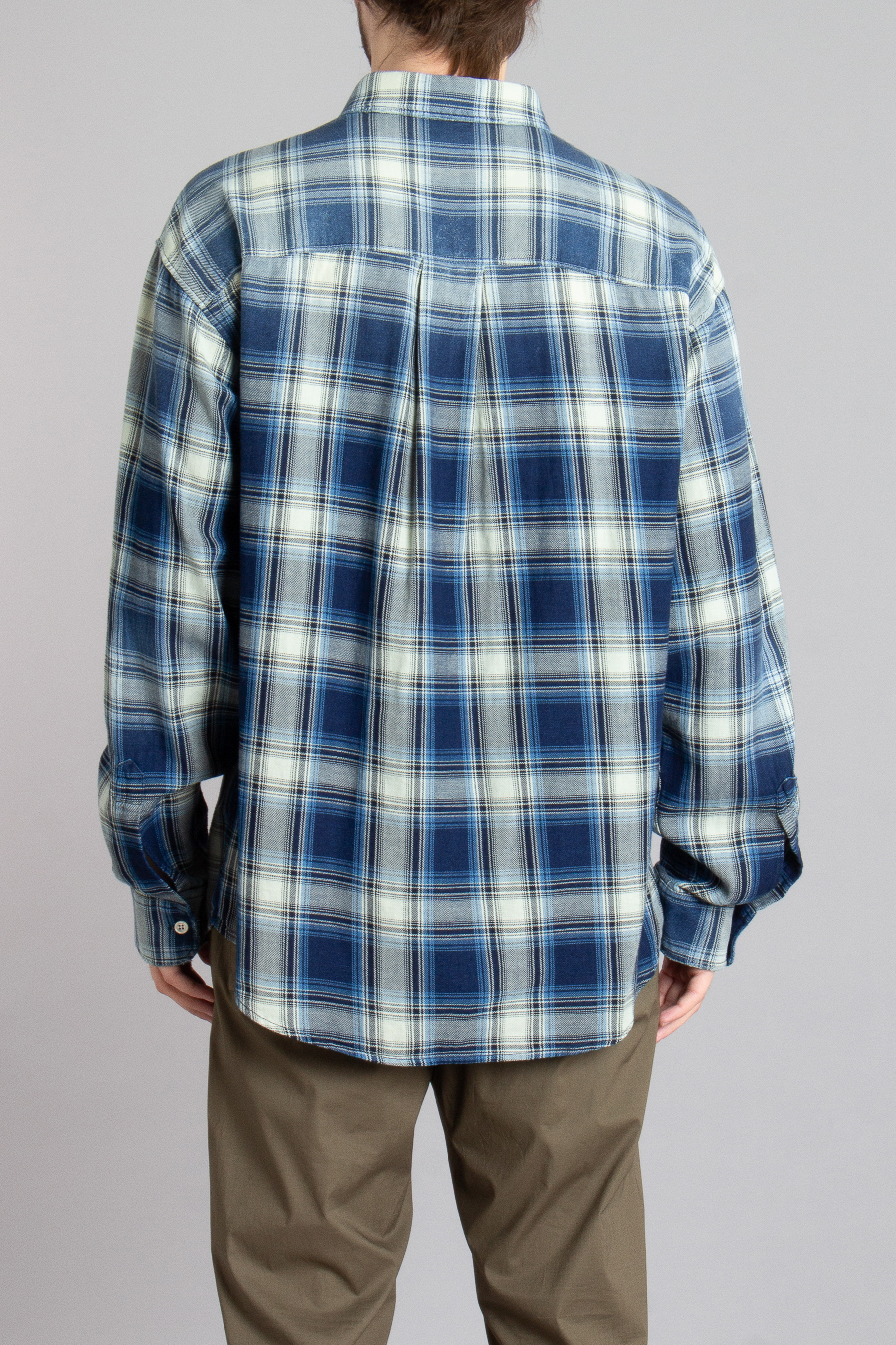 DSQUARED2 Loose Fit Washed Checked Cotton Flannel Dropped Shoulder Shirt DSQUARED2 Loose Fit Washed Checked Cotton Flannel Dropped Shoulder Shirt