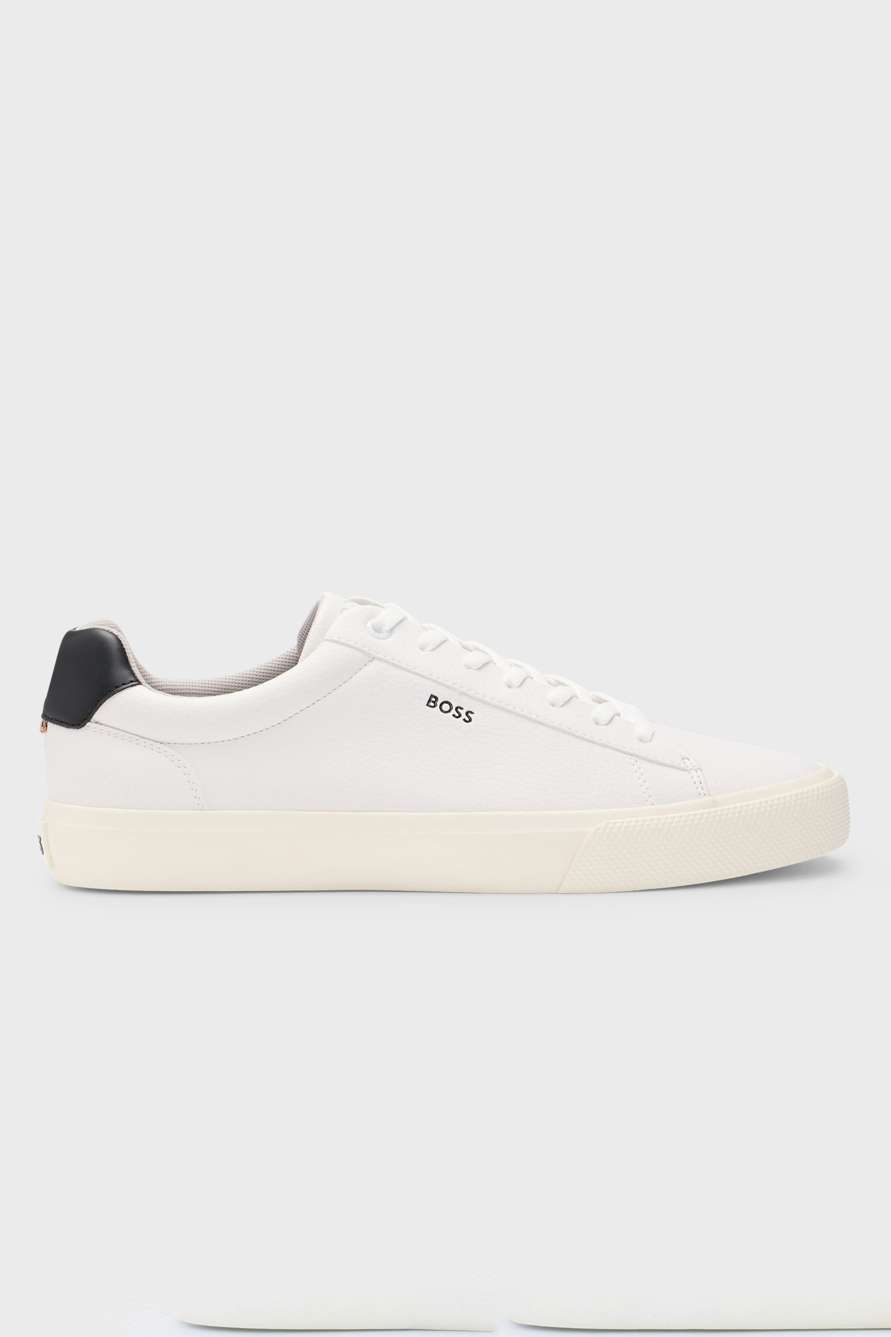 BOSS Grained Faux Leather Sneakers Aiden