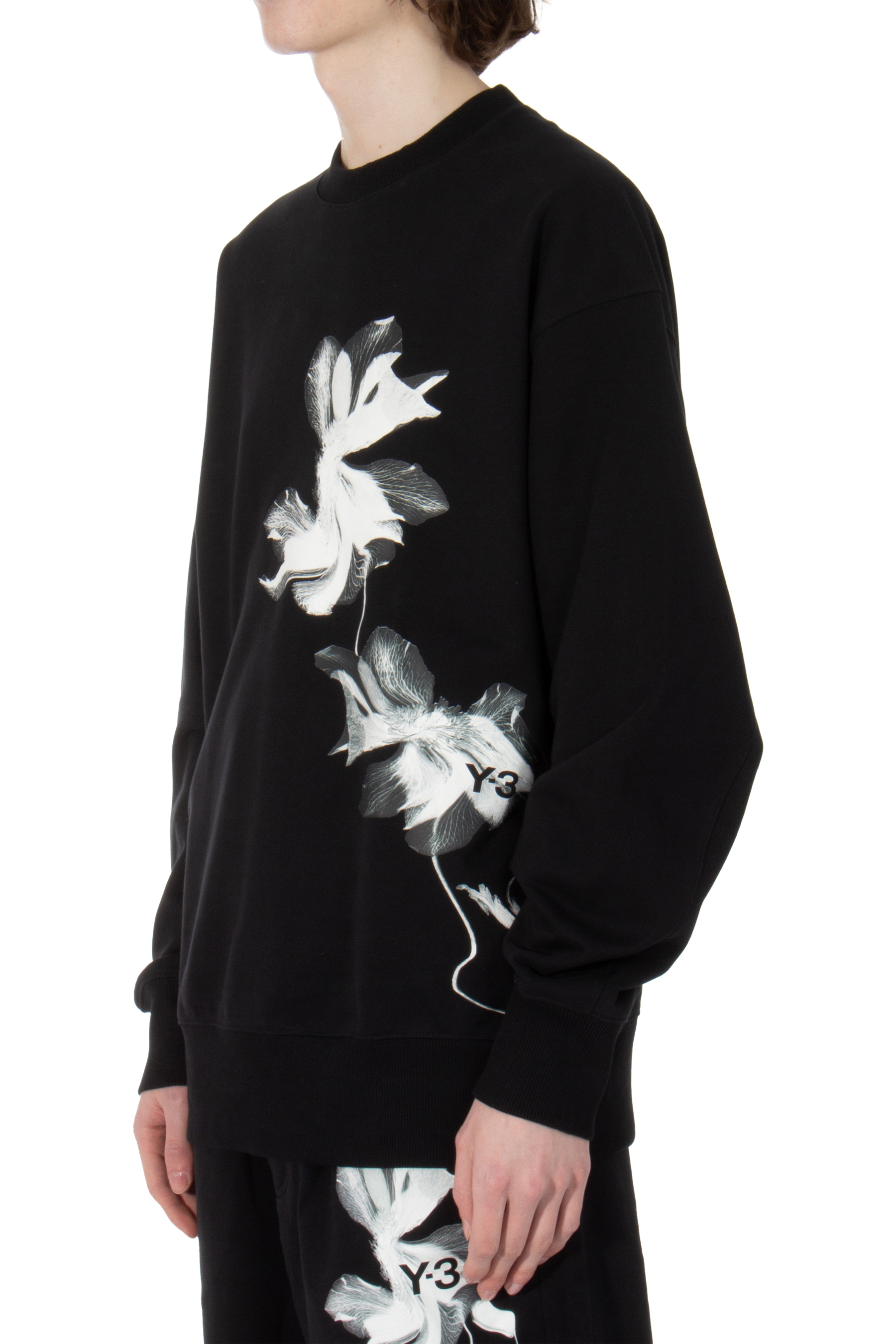 Y-3 Graphic French Terry Crew Neck Sweatshirt