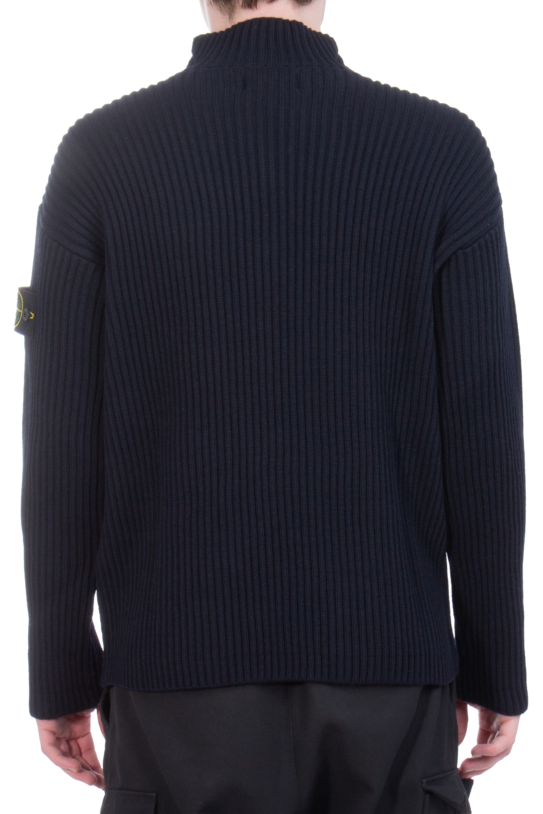 STONE ISLAND Virgin Wool Half-Zip Sweater