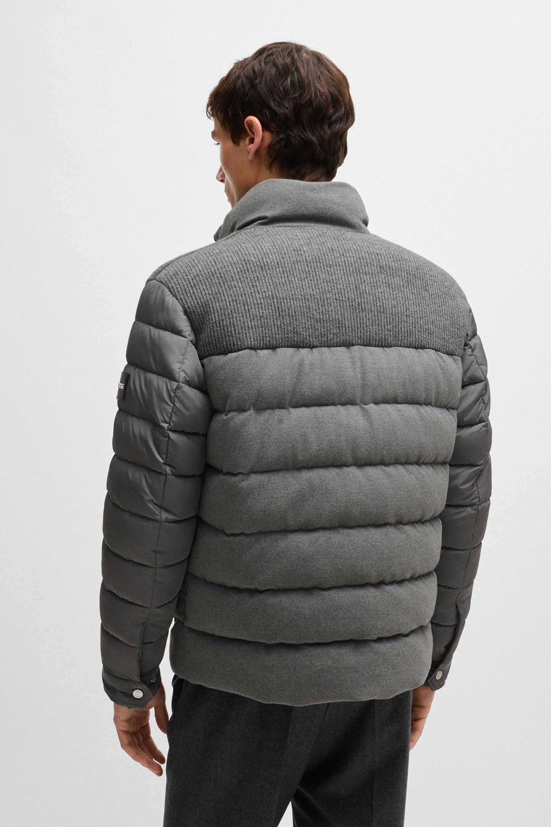 BOSS Padded Mixed Material Jacket H-Clanello BOSS Padded Mixed Material Jacket H-Clanello