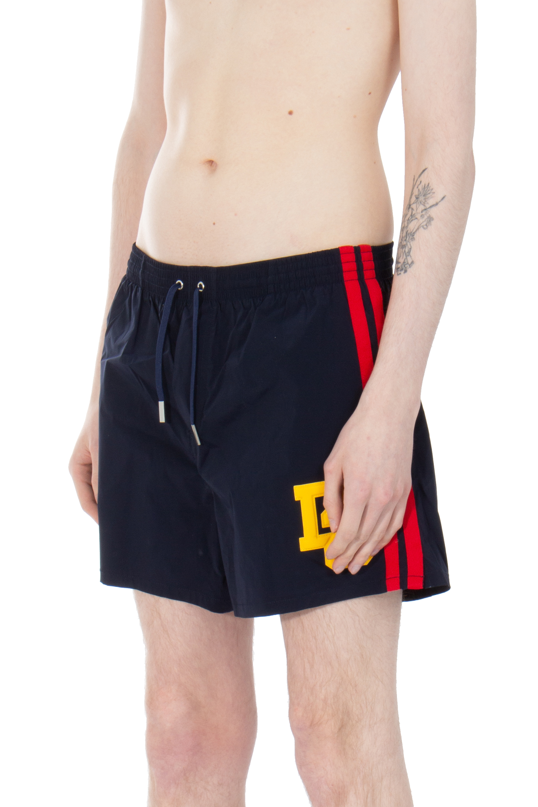 DSQUARED2 College Heritage Boxer Midi Swim Shorts DSQUARED2 College Heritage Boxer Midi Swim Shorts