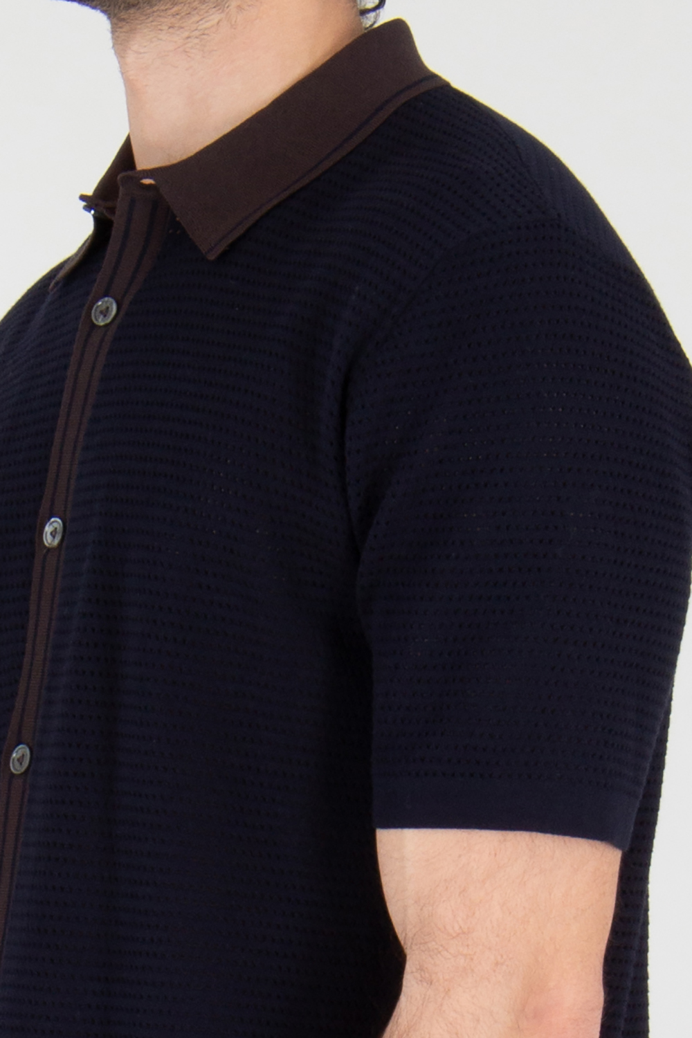 VAN LAACK Knitted Polo Shirt Safir