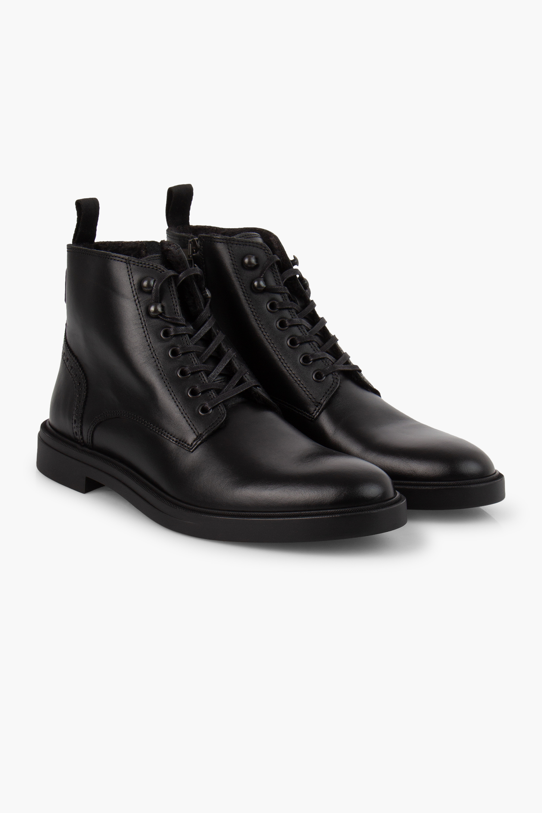 BOSS Lined Leather Ankle Boots Calev BOSS Lined Leather Ankle Boots Calev