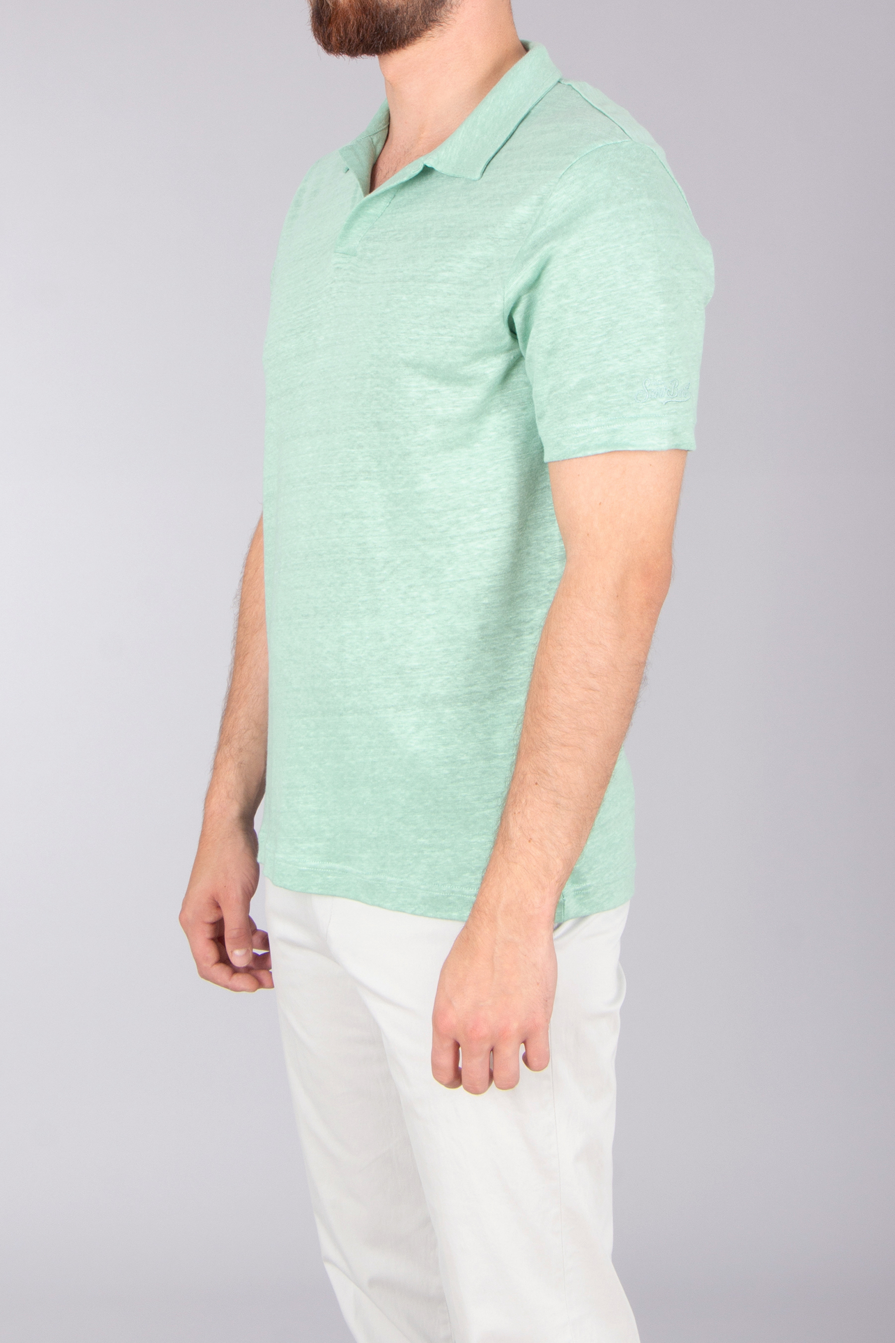 MC 2 SAINT BARTH Regular Fit Linen Jersey Polo Shirt Fraser MC 2 SAINT BARTH Regular Fit Linen Jersey Polo Shirt Fraser