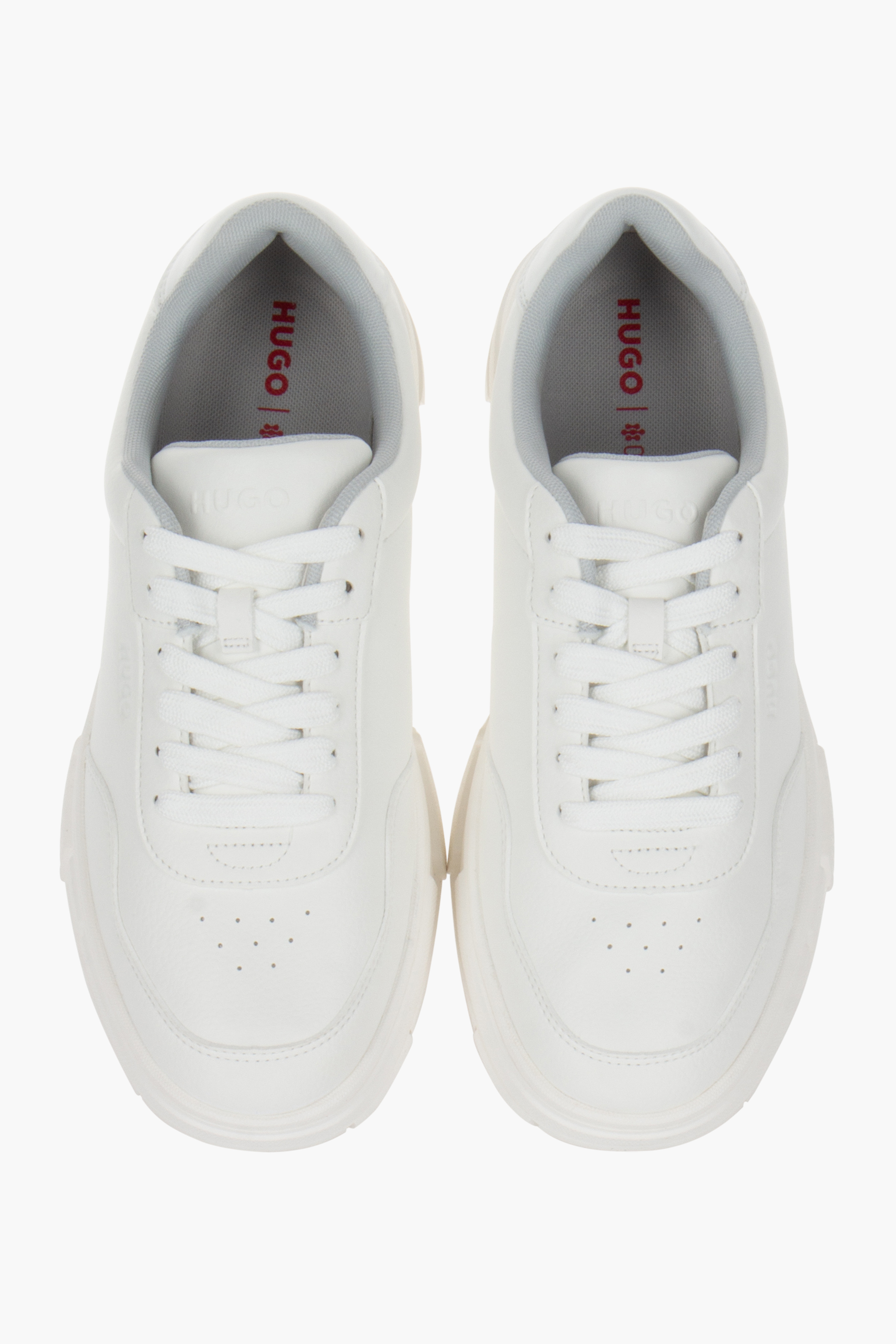 HUGO Grained Faux Leather Sneakers Yarrow Bekleidung, Schuhwerk, Schuh, Sneaker, Leinwand