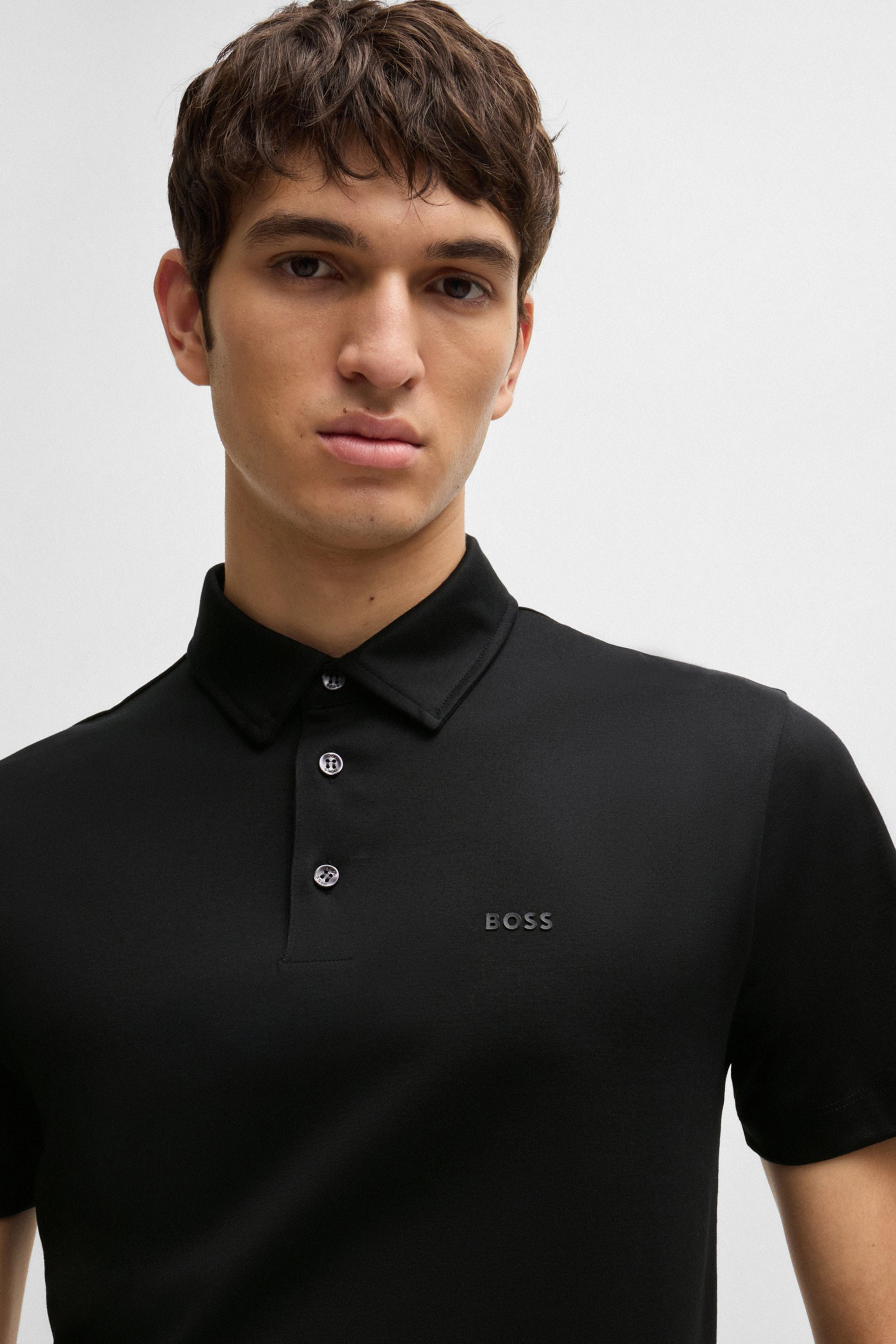 BOSS Slim Fit Interlock-Cotton Polo Shirt Palosh