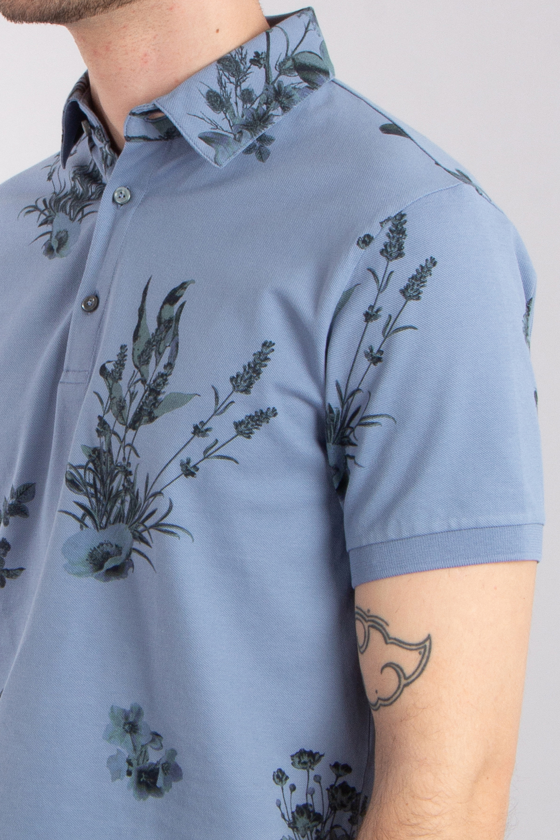 VAN LAACK Printed Cotton Piqué Polo Shirt Papos