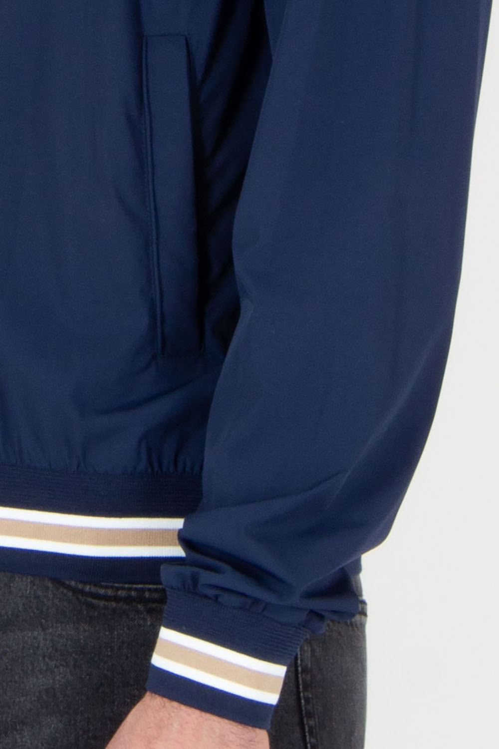 PAL ZILERI Regular Fit Nylon Bomber Jacket 