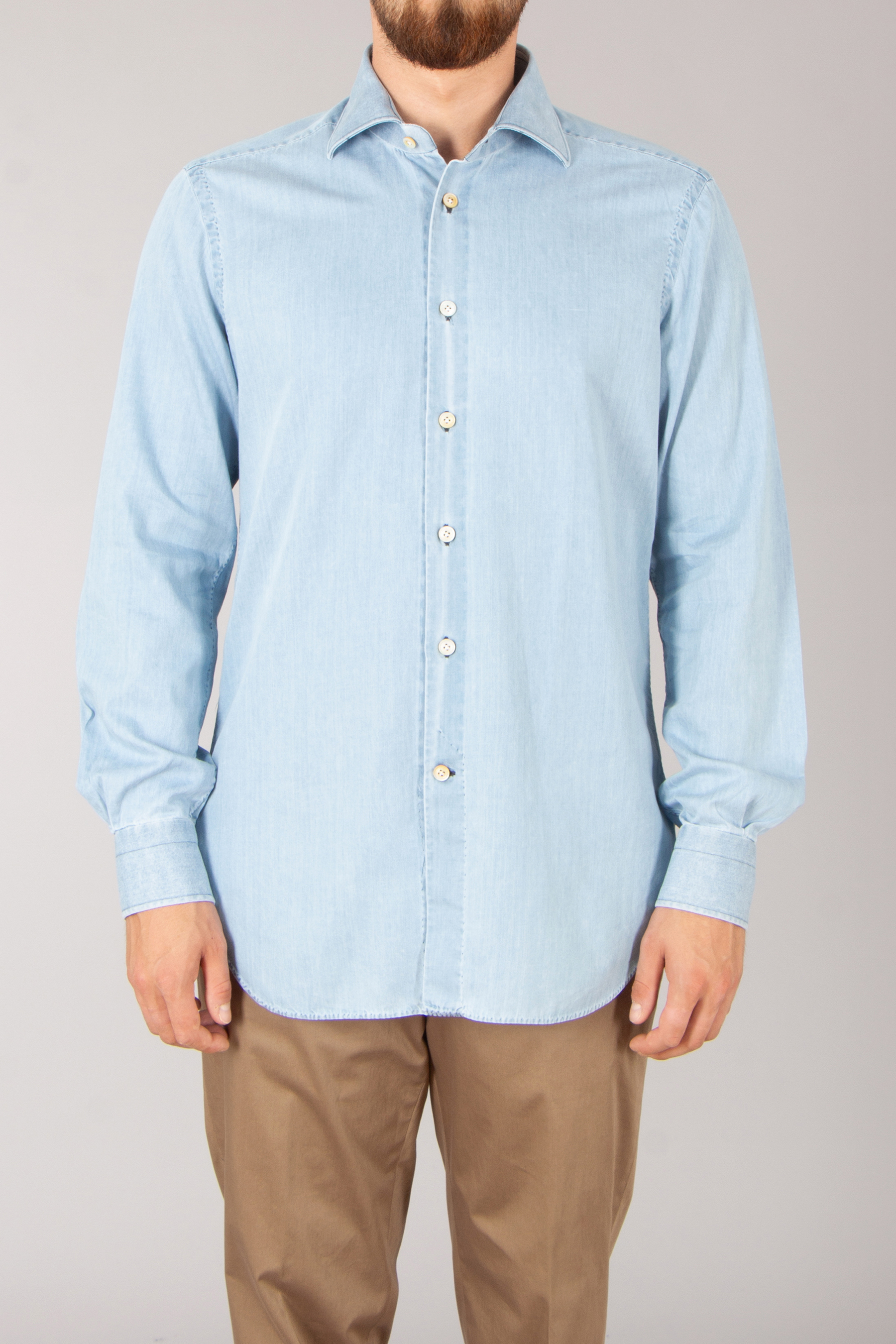 KITON Casual Cotton Denim Shirt