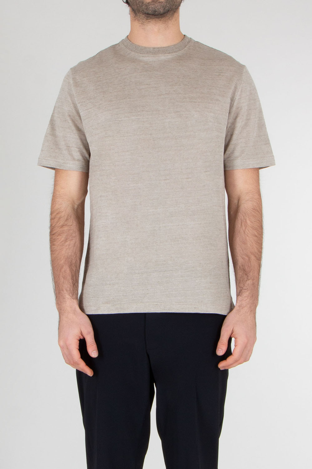 AGNONA Regular Fit Embroidered Linen Jersey T-Shirt