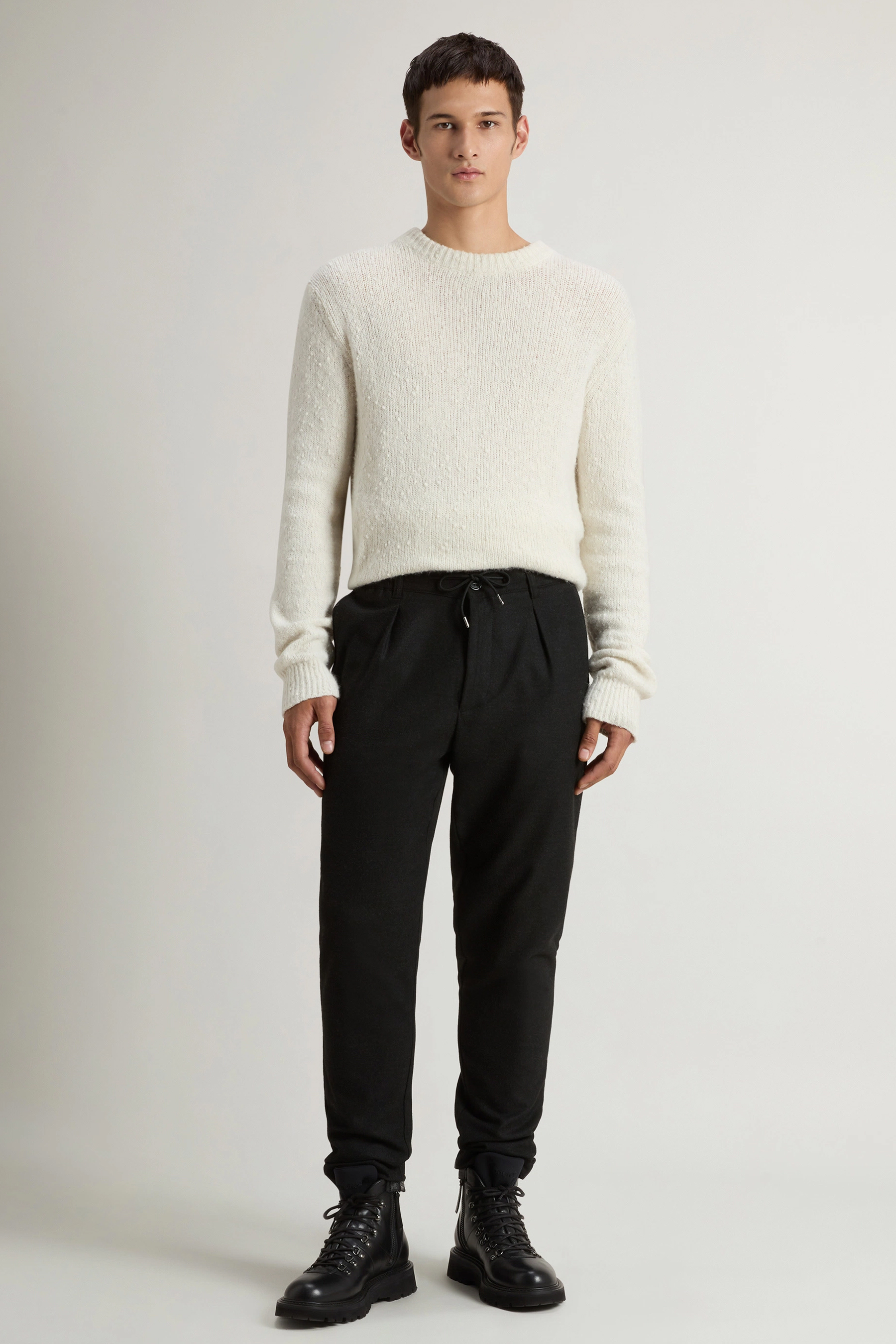 WOOLRICH Regular Fit Recycled Wool Blend Flannel Pants Milton Bekleidung, Strickwaren, Pullover, Hosen