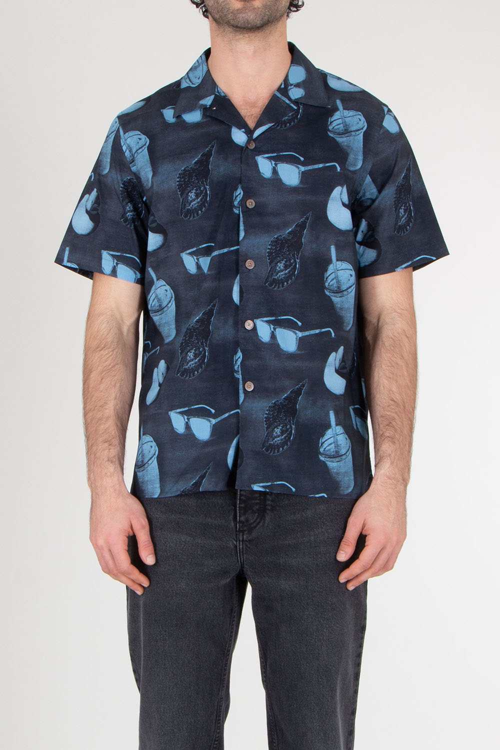 PAUL SMITH Relaxed Fit Organic Cotton Short Sleeve Shirt  