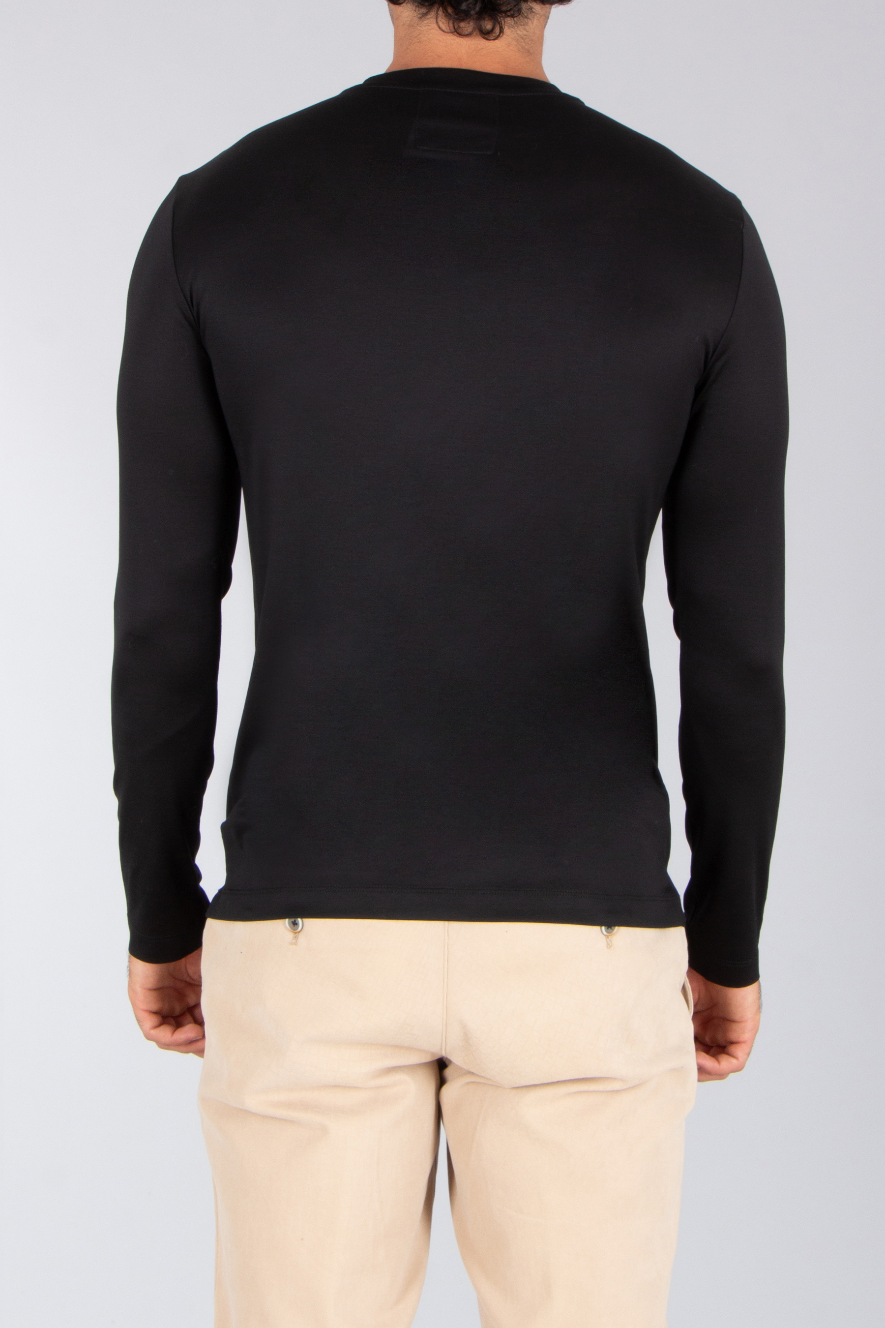 EMPORIO ARMANI Regular Fit Essential Lyocell-Cotton Jersey Long-Sleeve T-Shirt Langarm, Ärmel, Erwachsener, Mann, Person