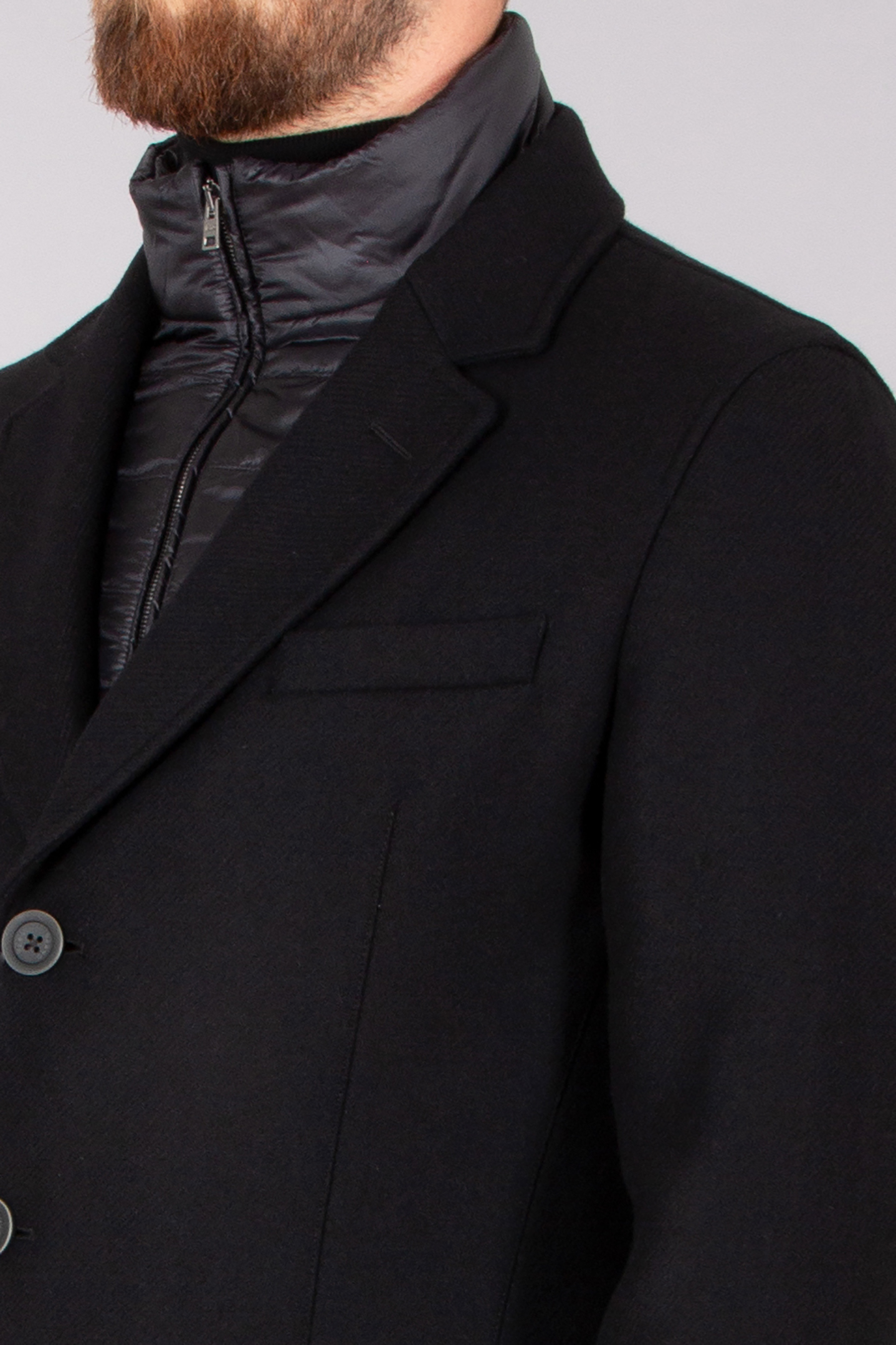 HERNO Regular Fit 2-in-1 Wool Blend Coat Mantel, Jacke, Blazer, Formelle Kleidung, Anzug