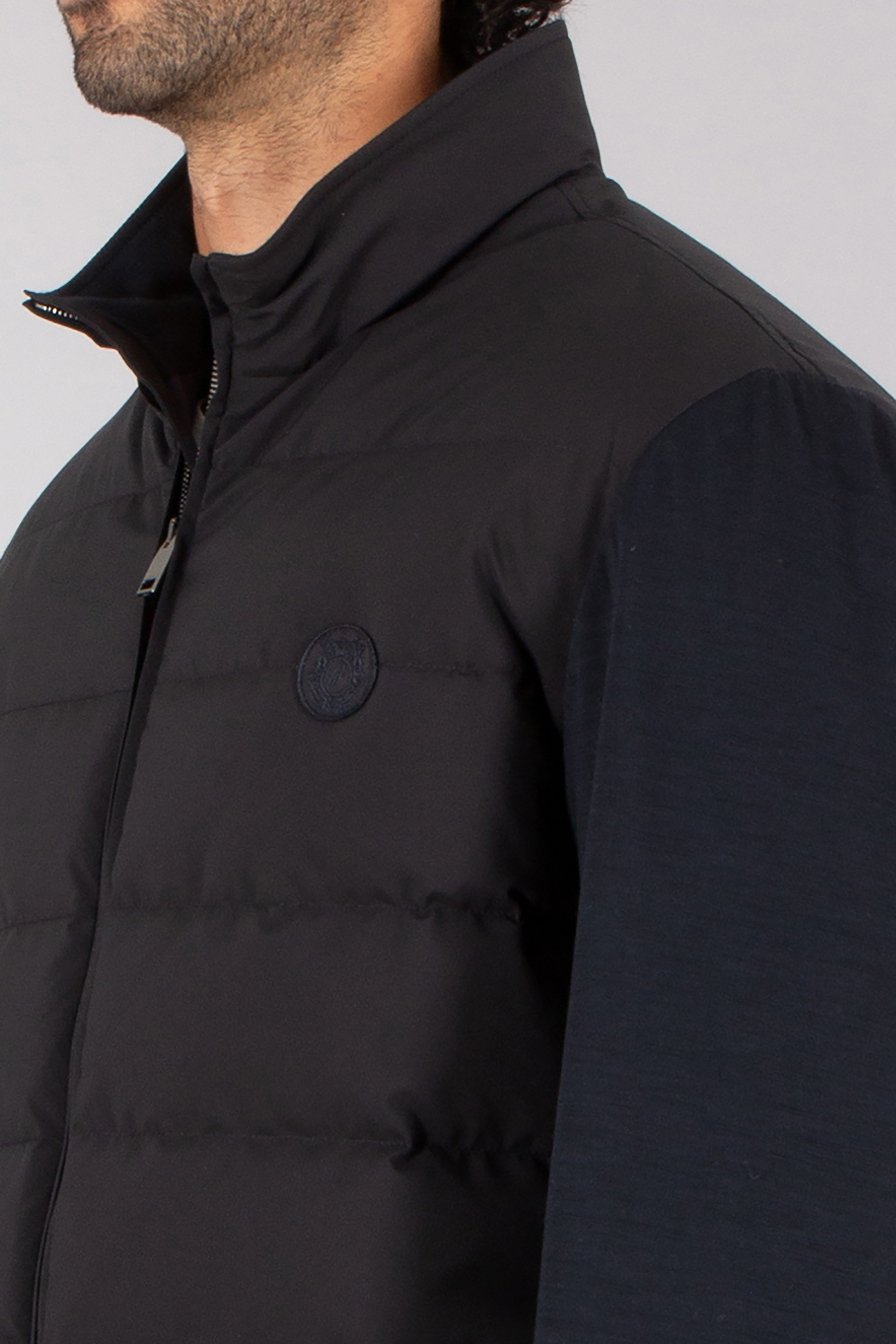 BRIONI Regular Fit Recycled Polyester Performa Golf Capsule Mix Material Down Jacket Bekleidung, Mantel, Jacke