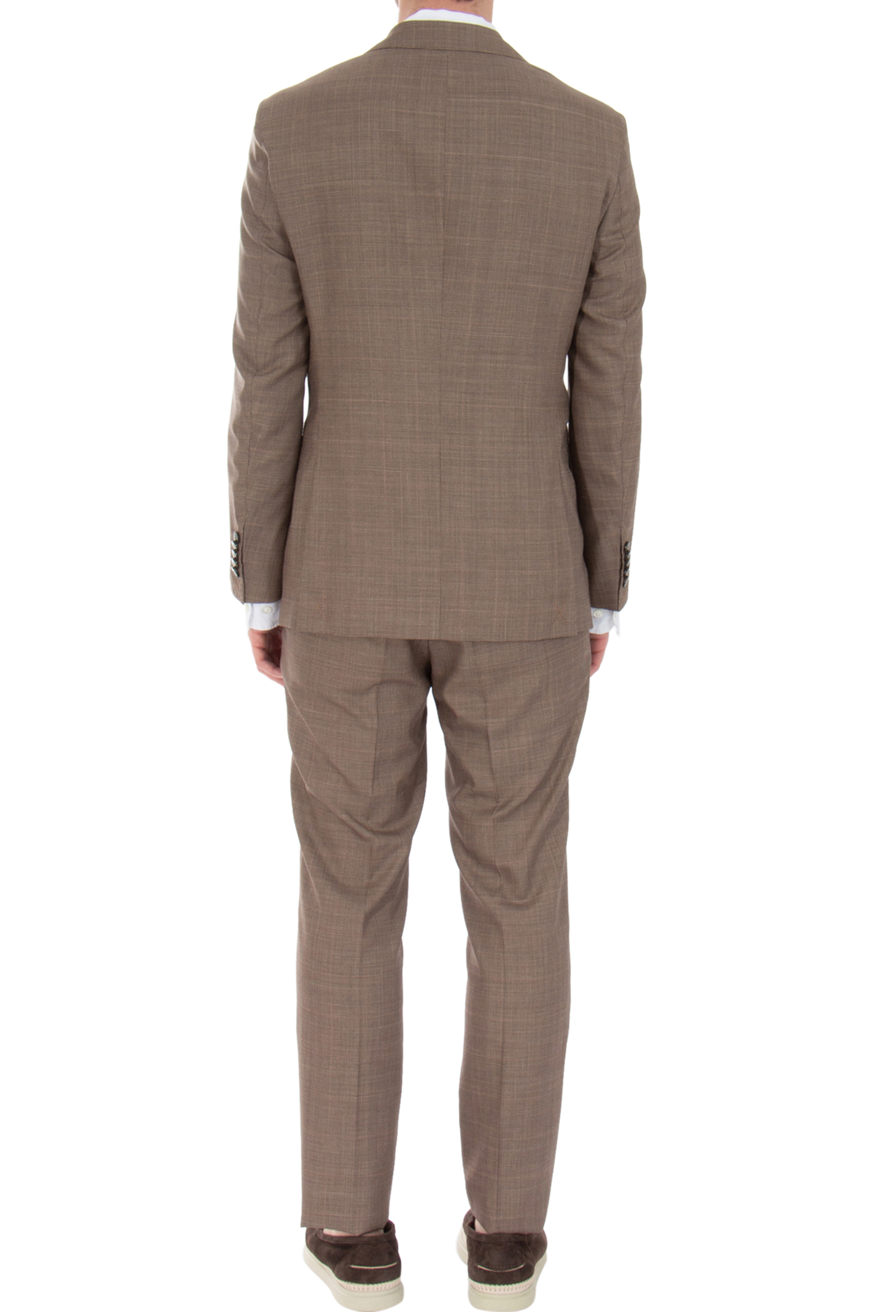 BOSS Checked Slim Fit Virgin Wool-Silk-Linen Blend Suit L-Harvers BOSS Checked Slim Fit Virgin Wool-Silk-Linen Blend Suit L-Harvers