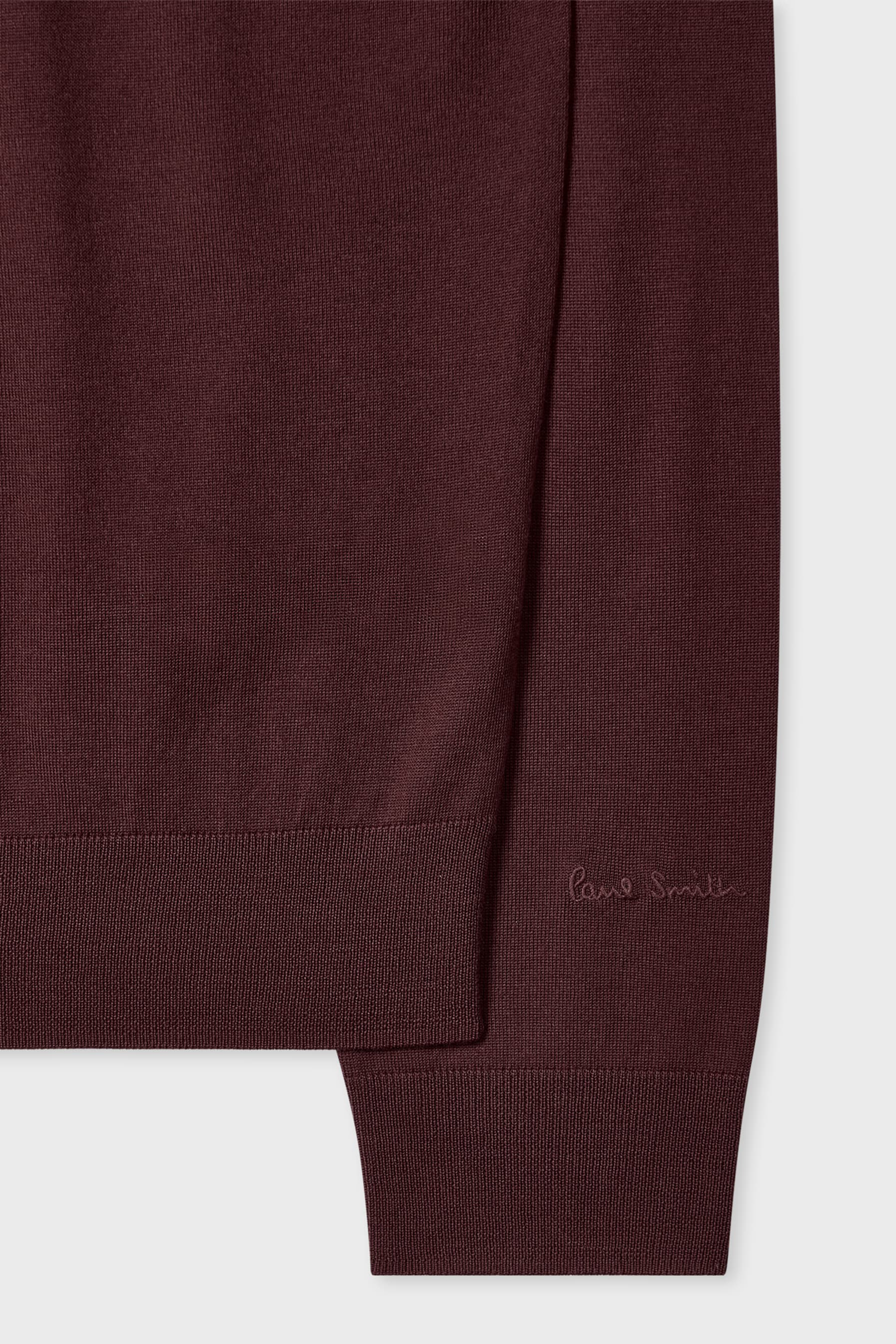 PAUL SMITH Classic Fit Wool Crew Neck Sweater Strickwaren, Pullover, Sweatshirt, Kapuzenpulli, Kastanienbraun
